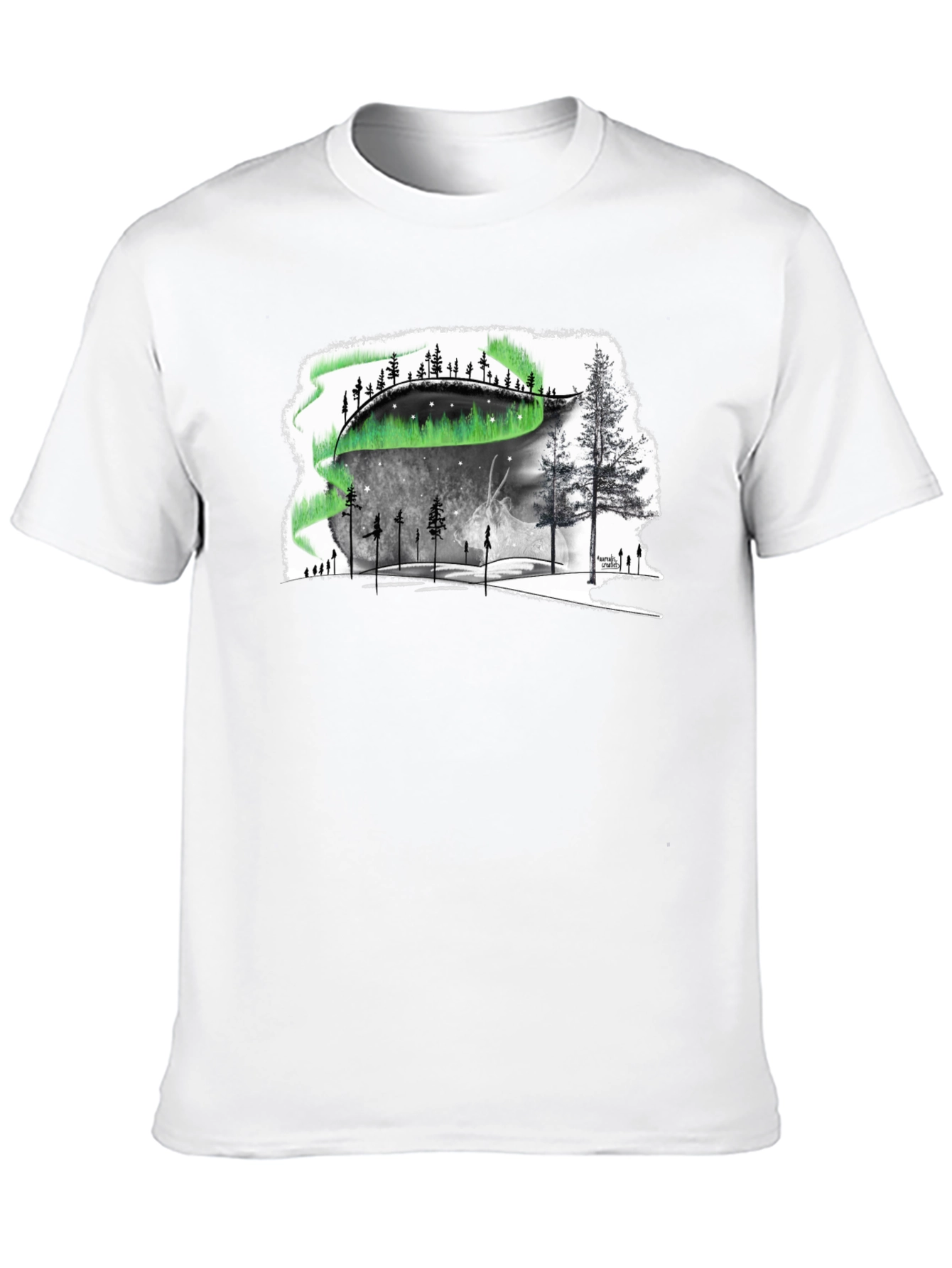 Aurora Borealis Graphic Tee - Northern Lights Design