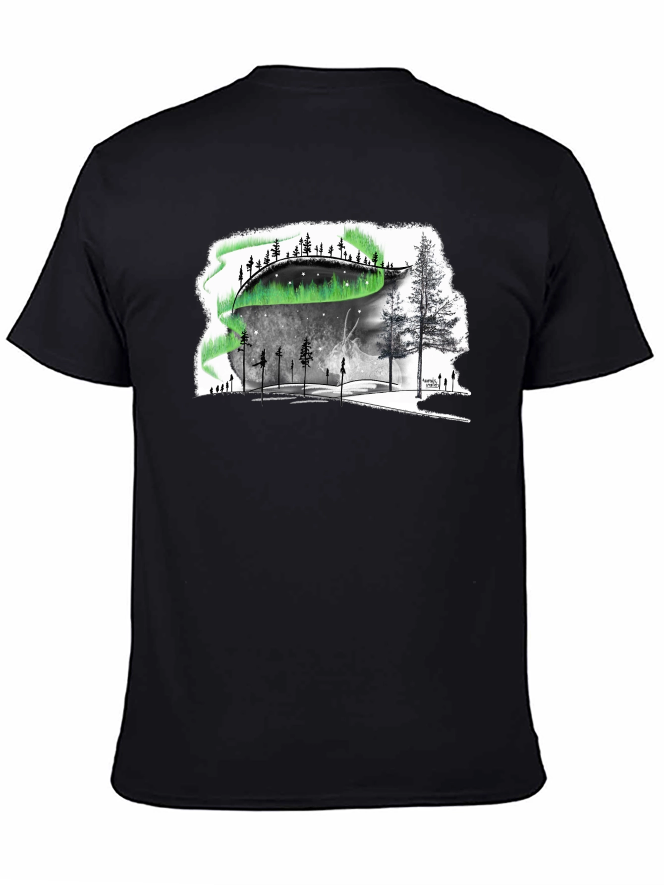 Aurora Borealis Graphic Tee - Northern Lights Design