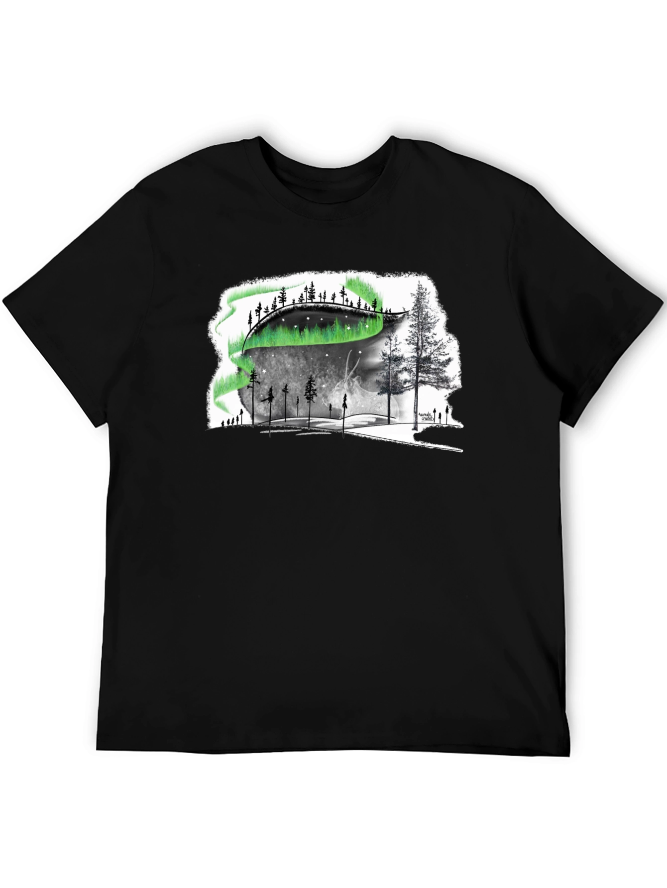 Aurora Borealis Graphic Tee - Northern Lights Design