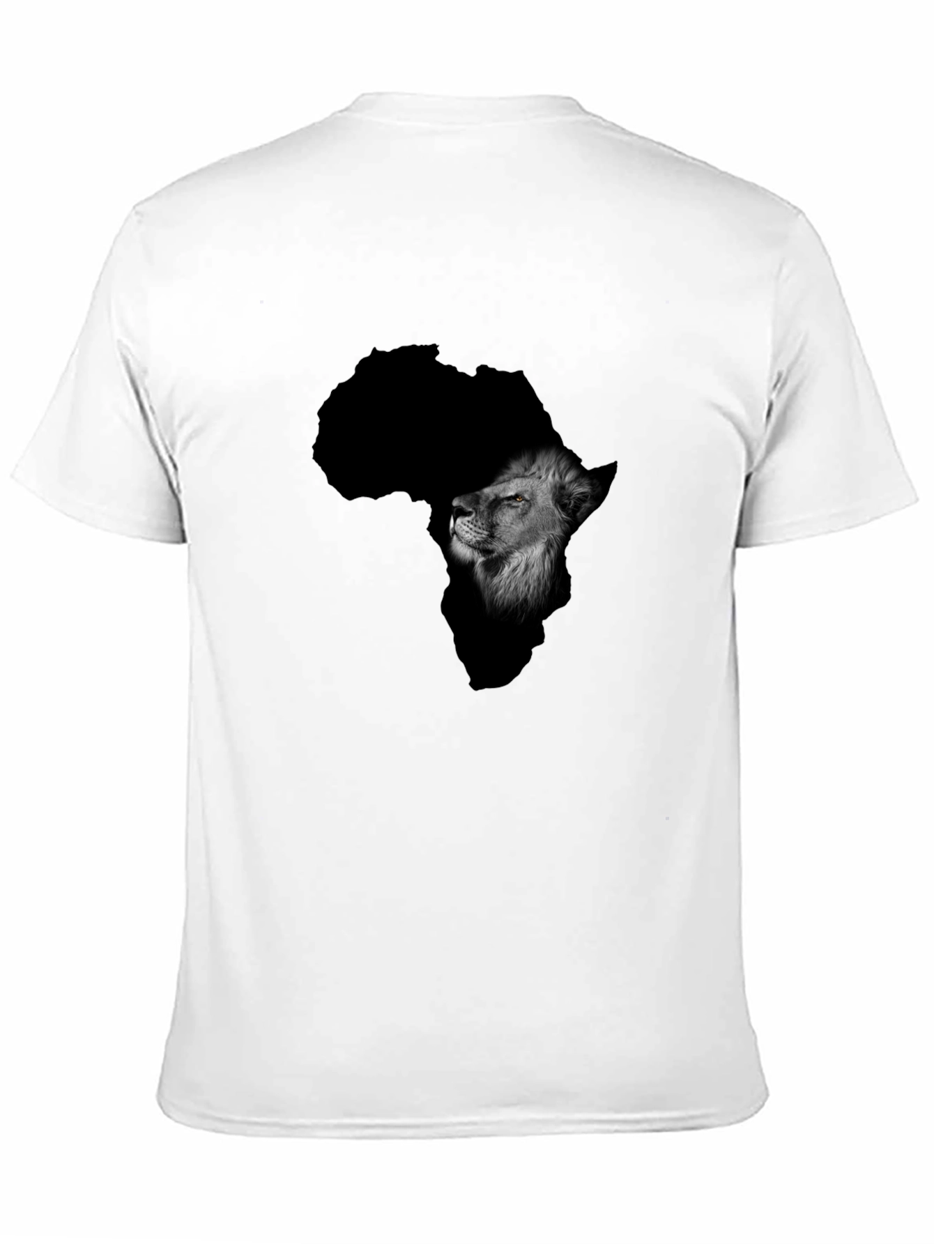 Africa Lion Graphic Black T-Shirt