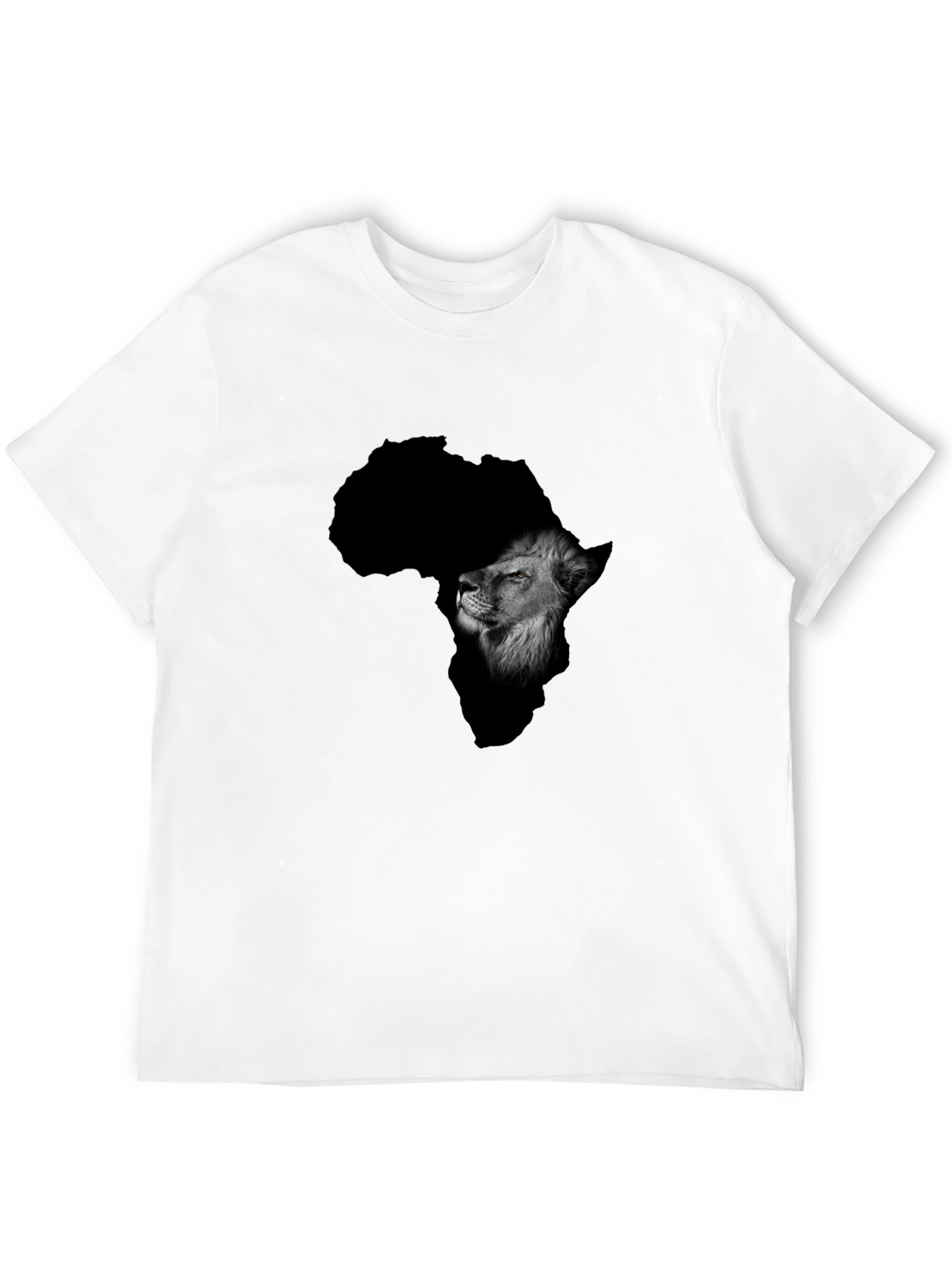 Africa Lion Graphic Black T-Shirt