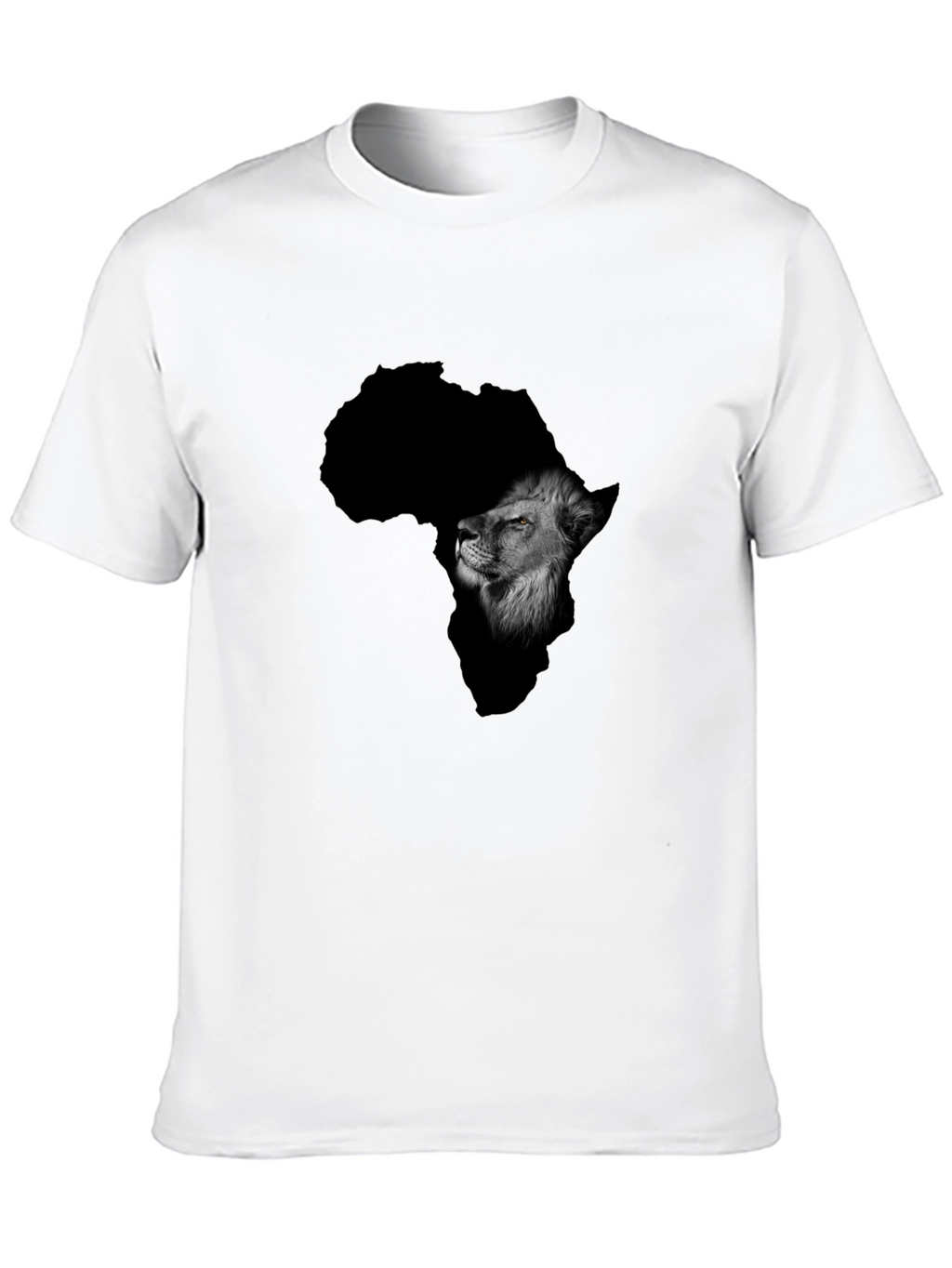 Africa Lion Graphic Black T-Shirt