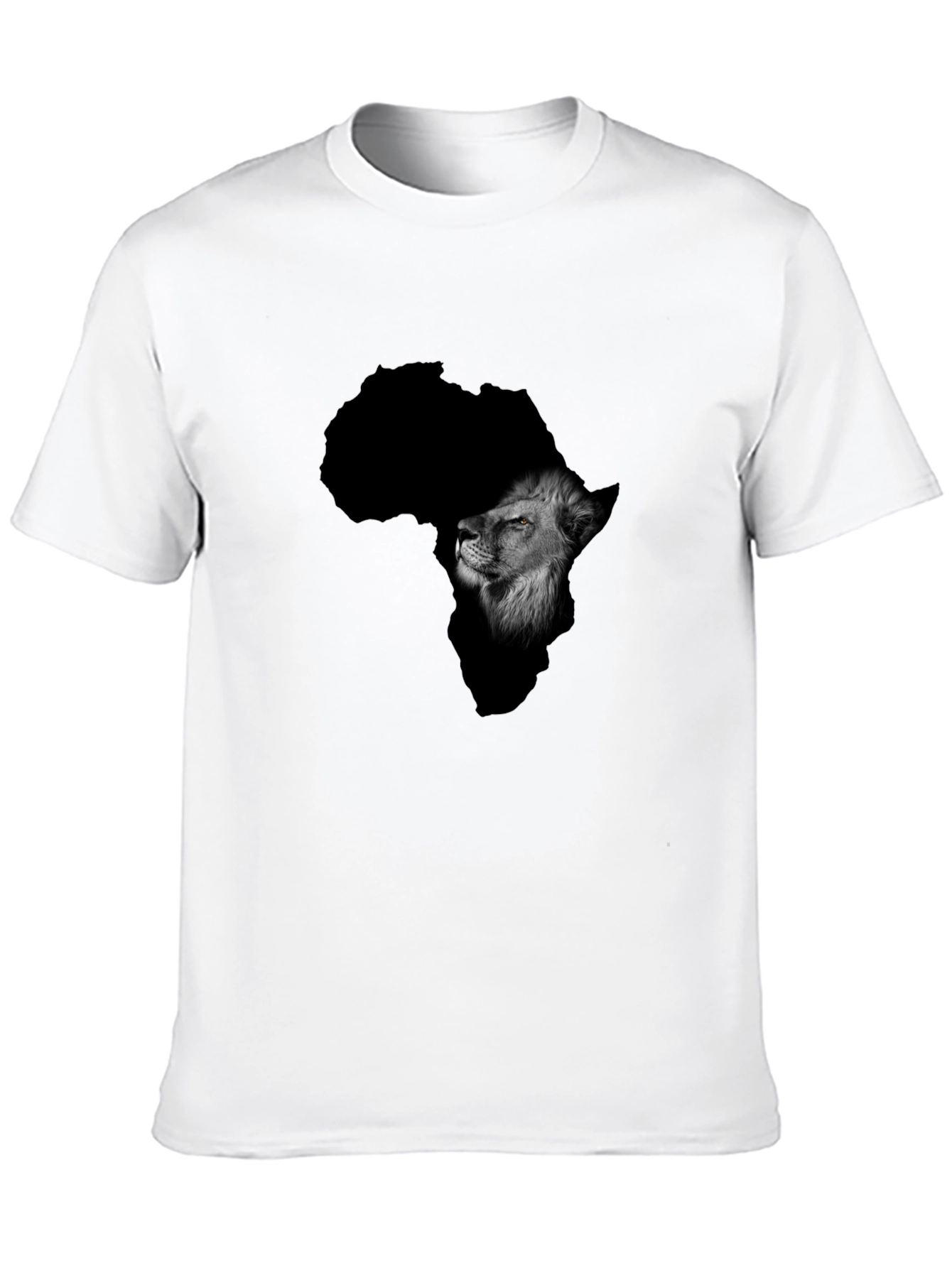 Africa Lion Graphic Black T-Shirt