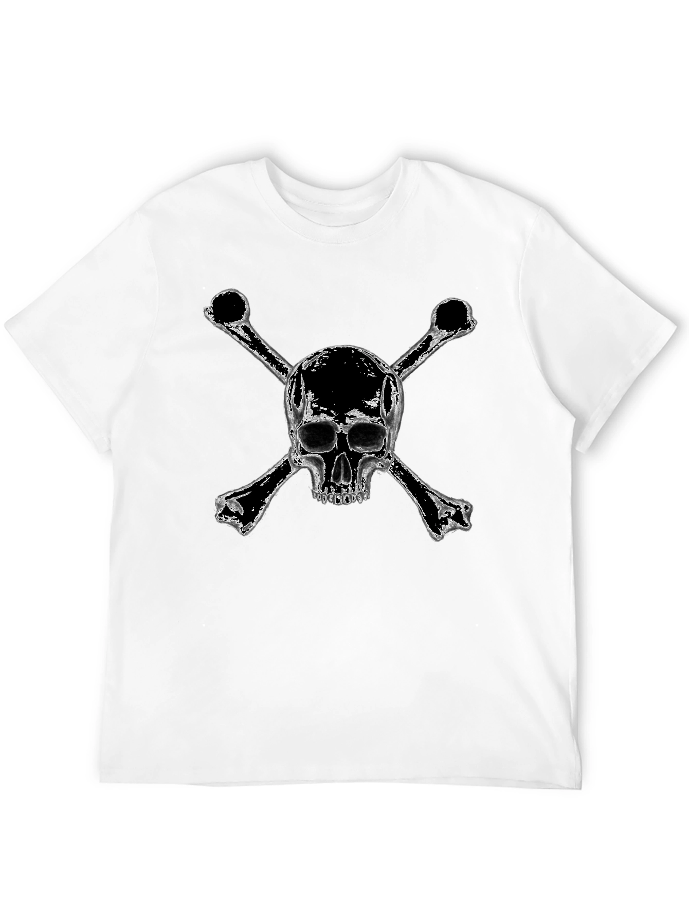 Edgy Skull & Crossbones Black T-Shirt