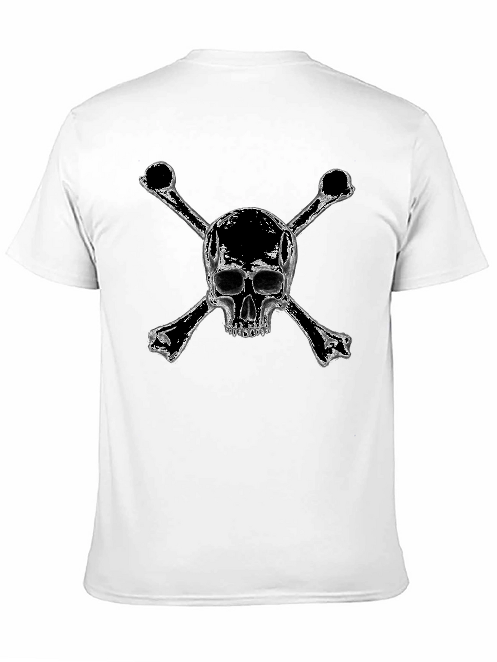 Edgy Skull & Crossbones Black T-Shirt