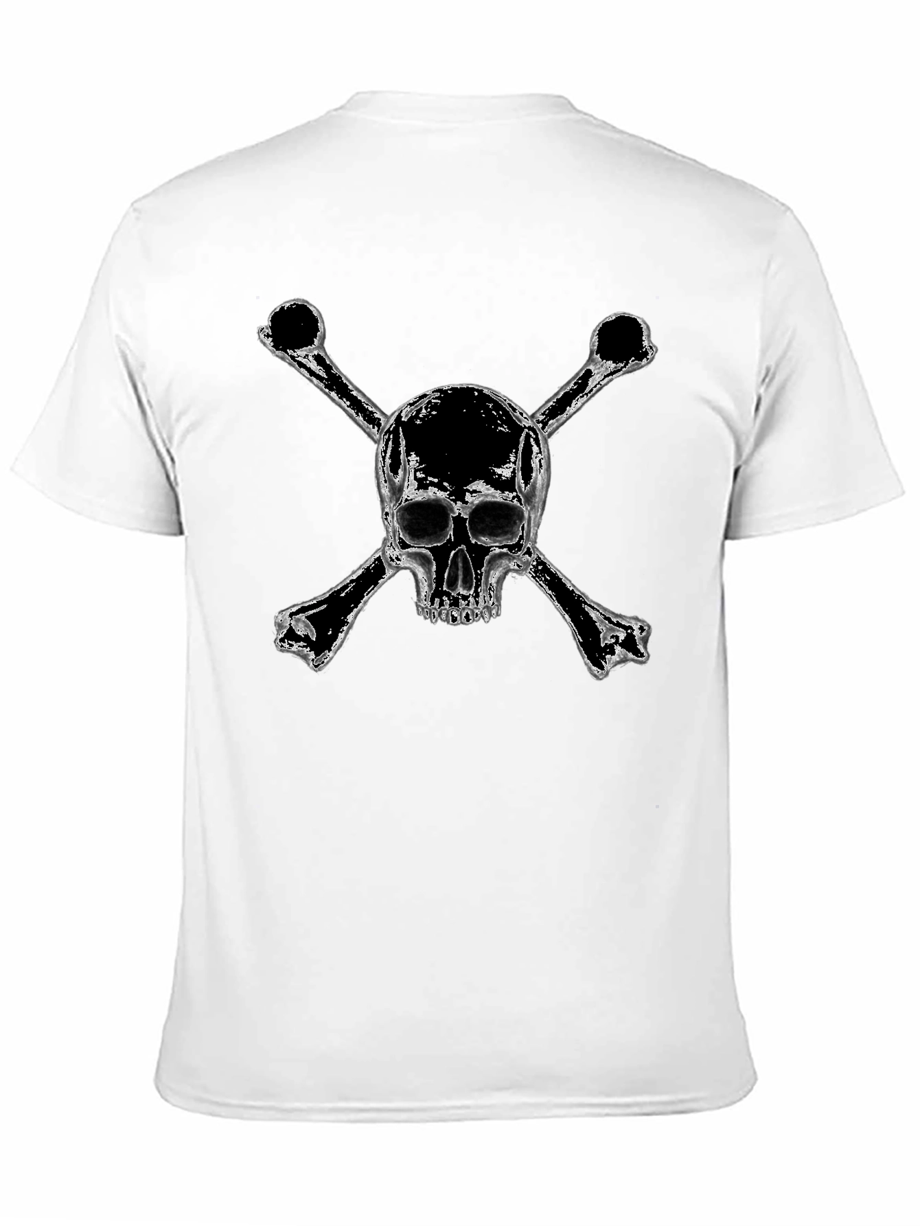 Edgy Skull & Crossbones Black T-Shirt