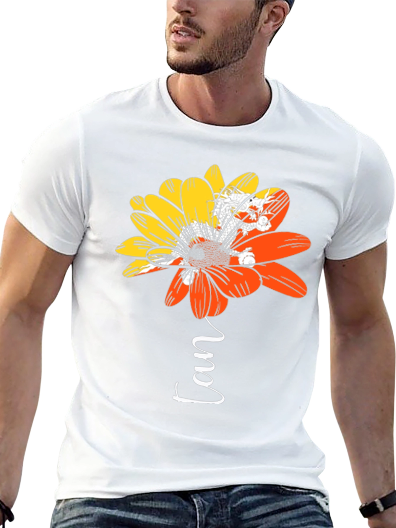 Bhutan Flower Fan T-Shirt - National Pride Tee