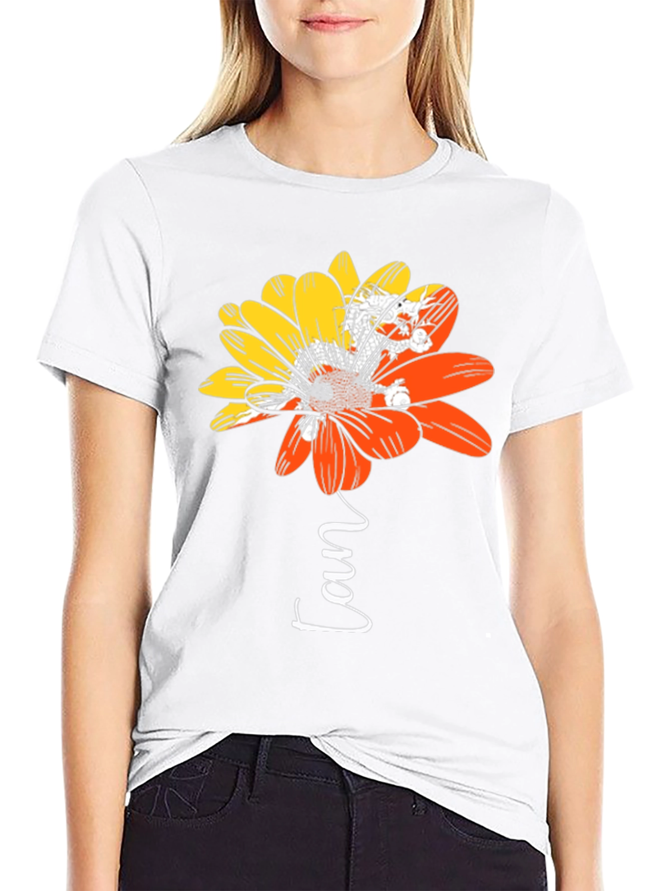Bhutan Flower Fan T-Shirt - National Pride Tee