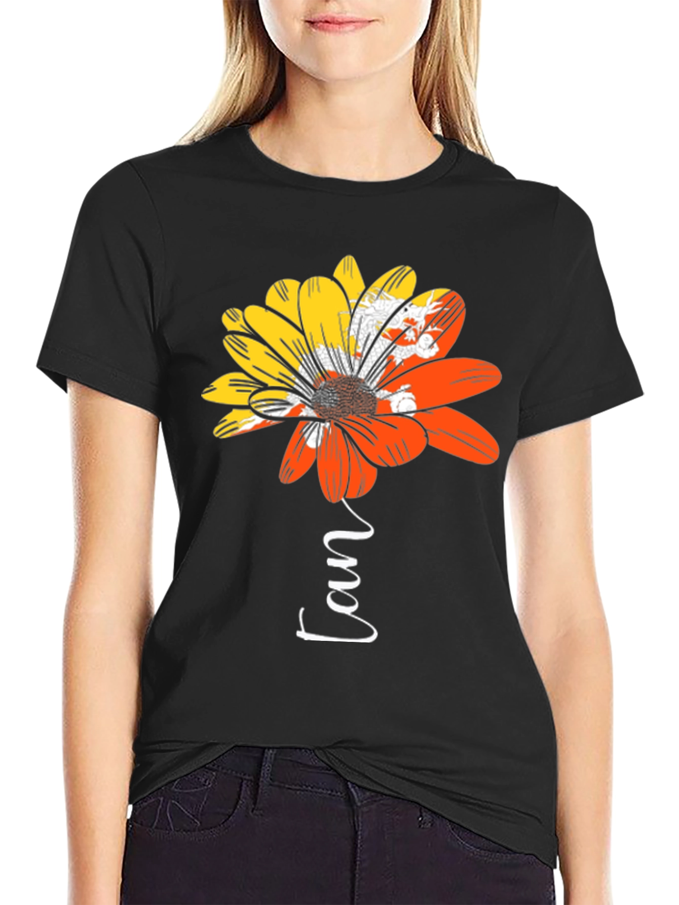 Bhutan Flower Fan T-Shirt - National Pride Tee