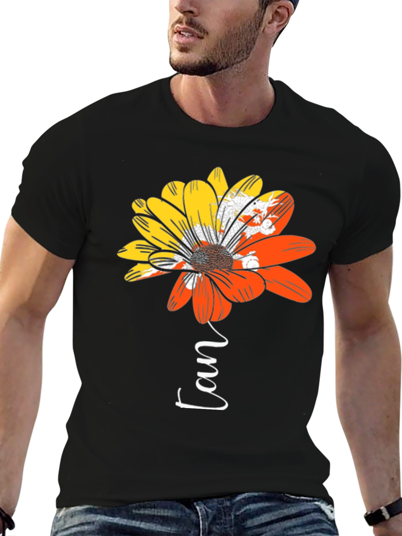 Bhutan Flower Fan T-Shirt - National Pride Tee