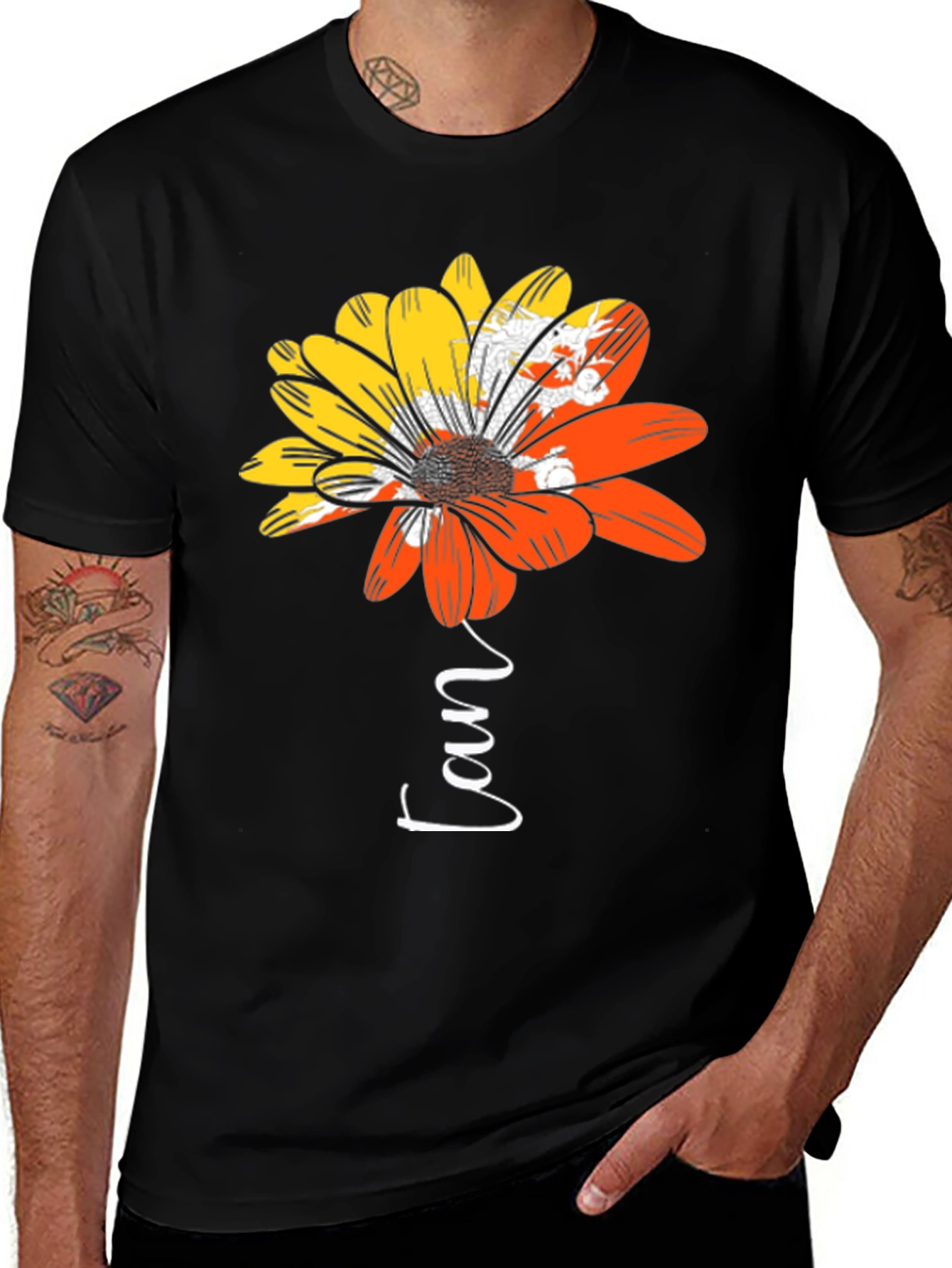Bhutan Flower Fan T-Shirt - National Pride Tee