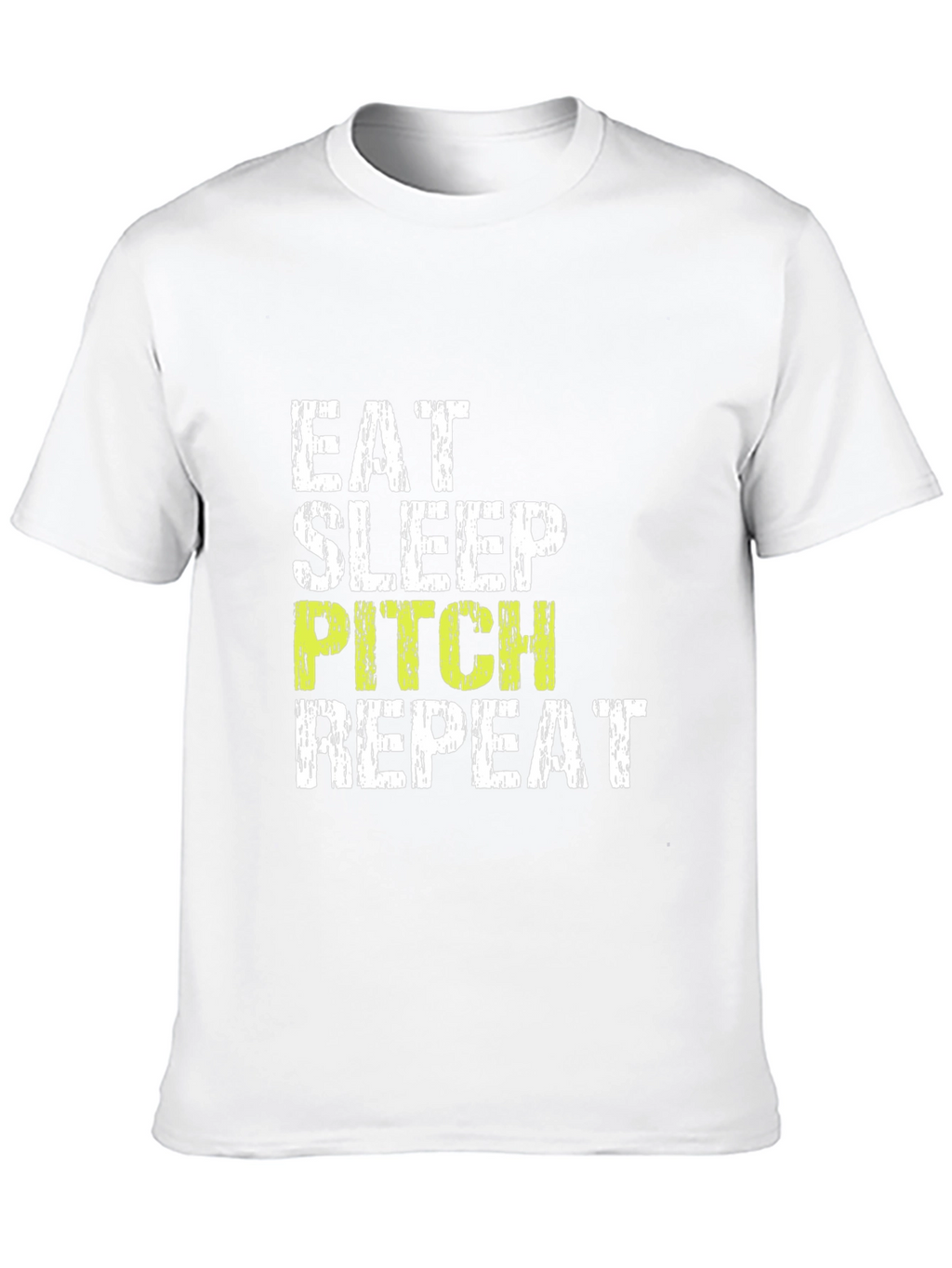 Eat Sleep Pitch Repeat Black T-Shirt