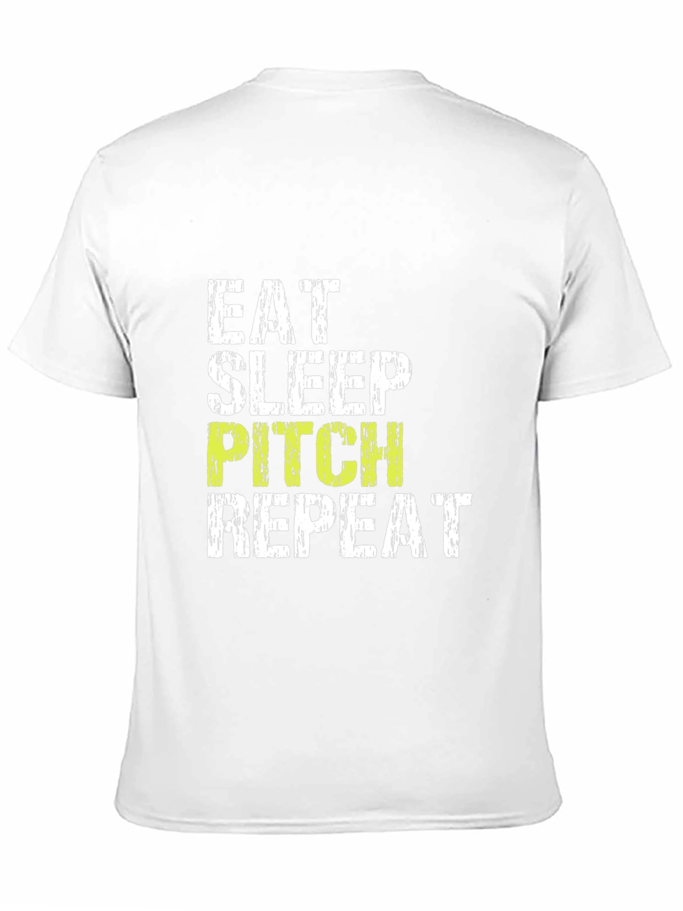 Eat Sleep Pitch Repeat Black T-Shirt