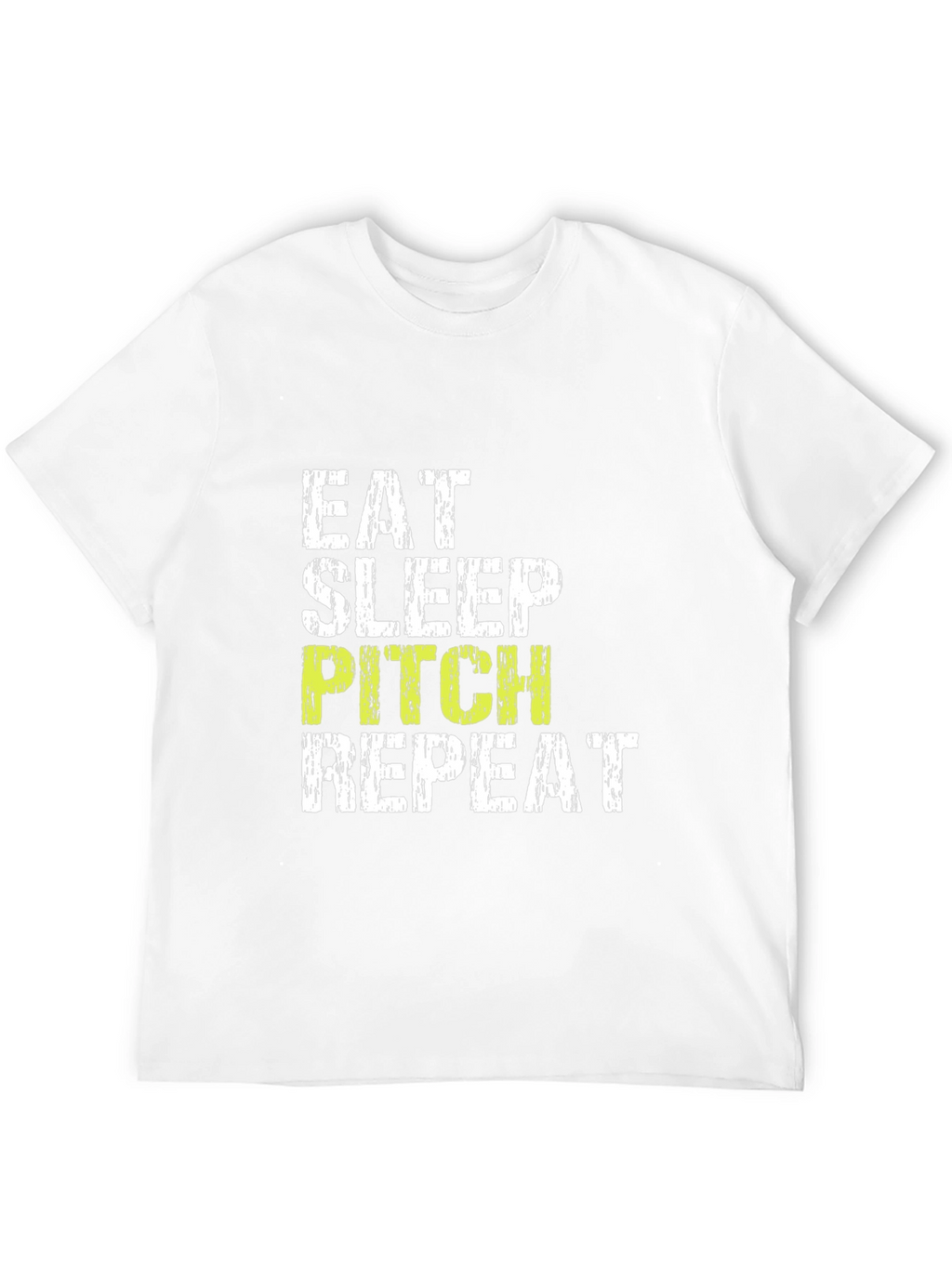 Eat Sleep Pitch Repeat Black T-Shirt