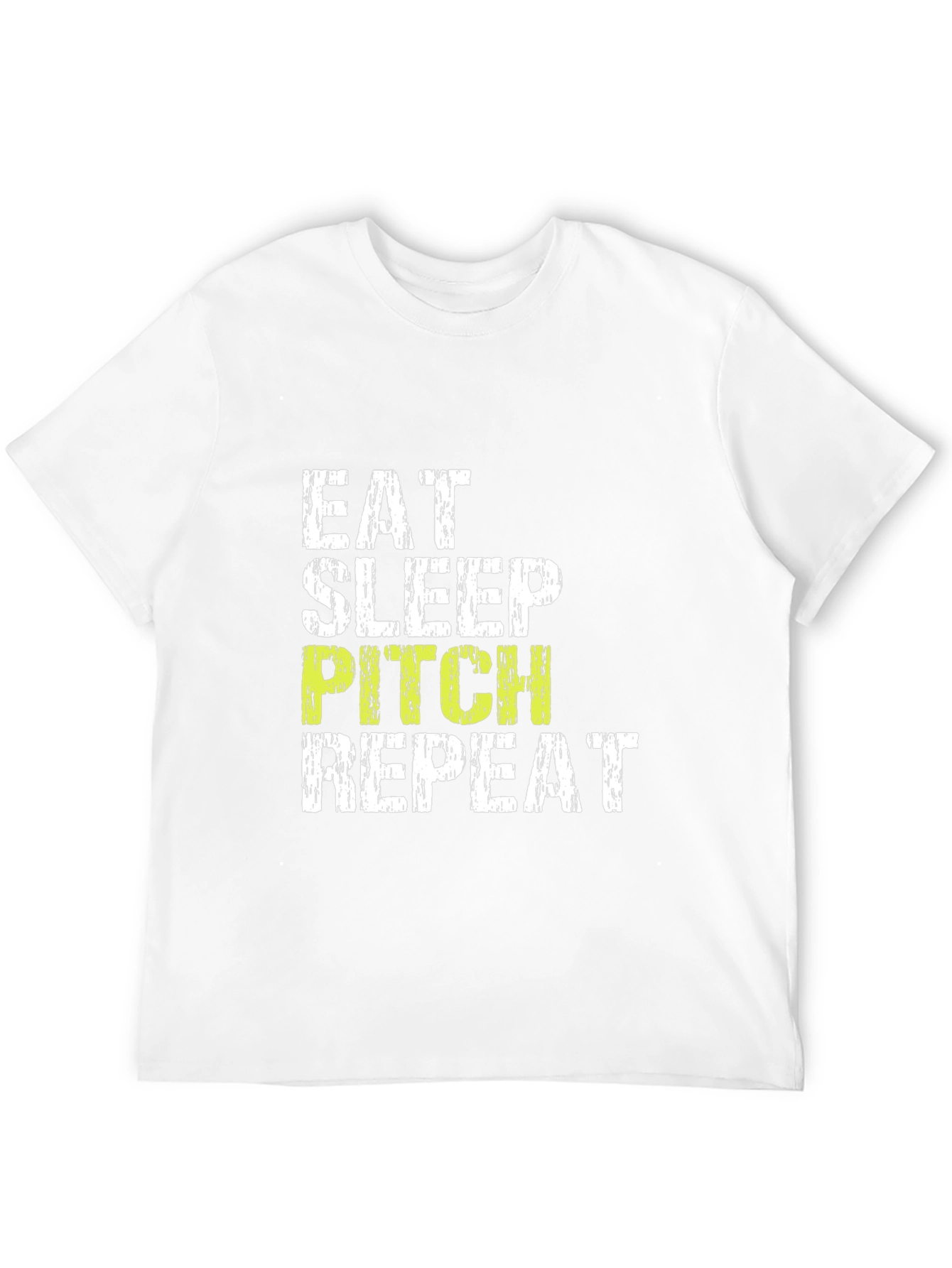 Eat Sleep Pitch Repeat Black T-Shirt