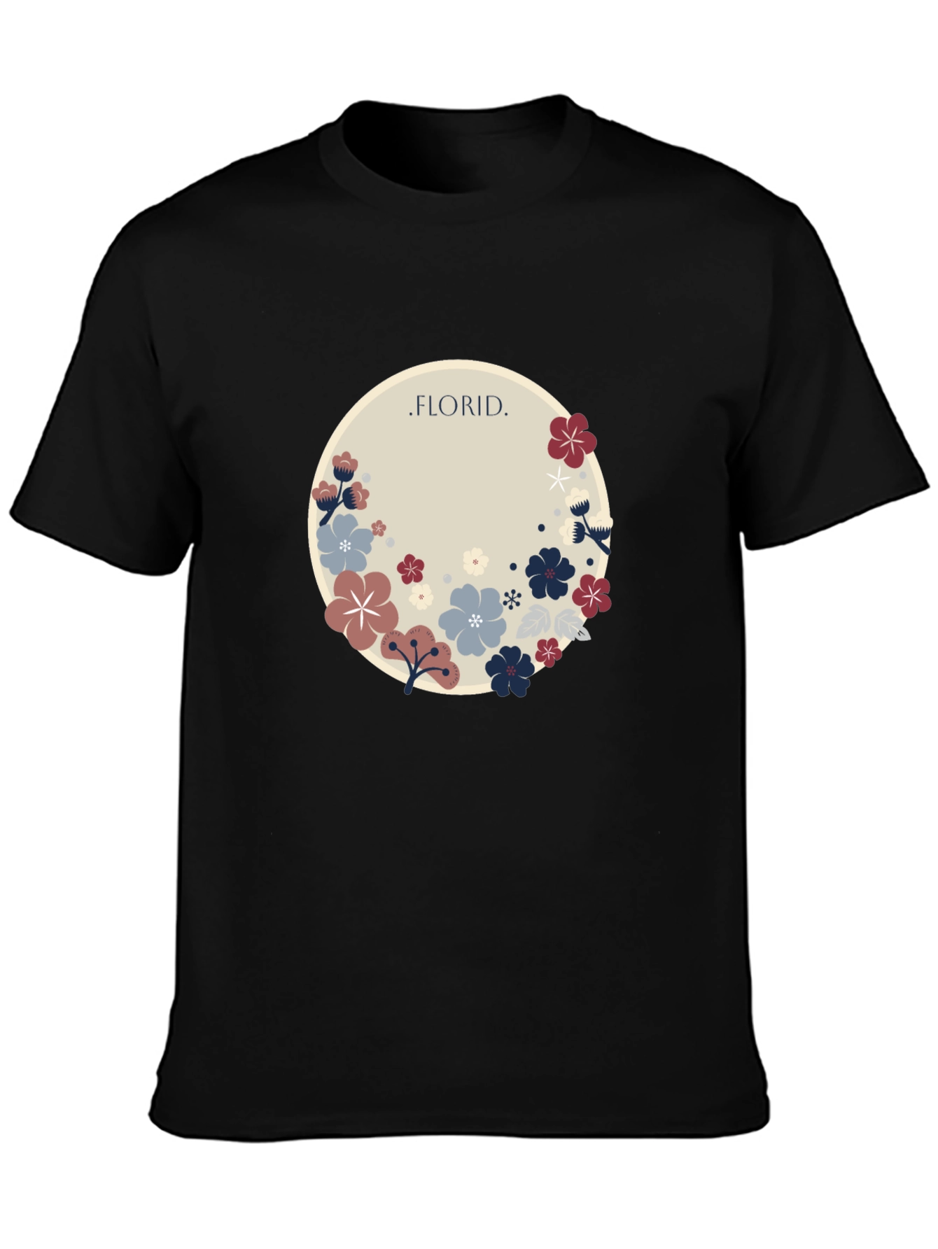 Floral Circle Graphic Tee - Stylish Casual Wear