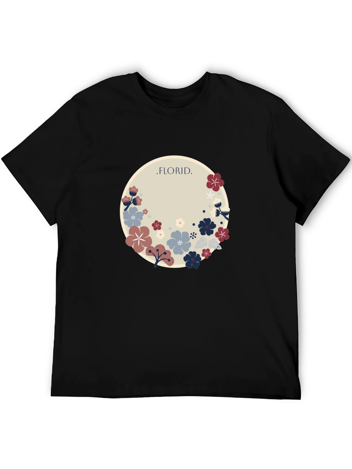 Floral Circle Graphic Tee - Stylish Casual Wear