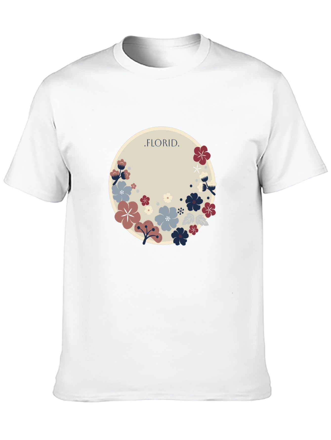 Floral Circle Graphic Tee - Stylish Casual Wear