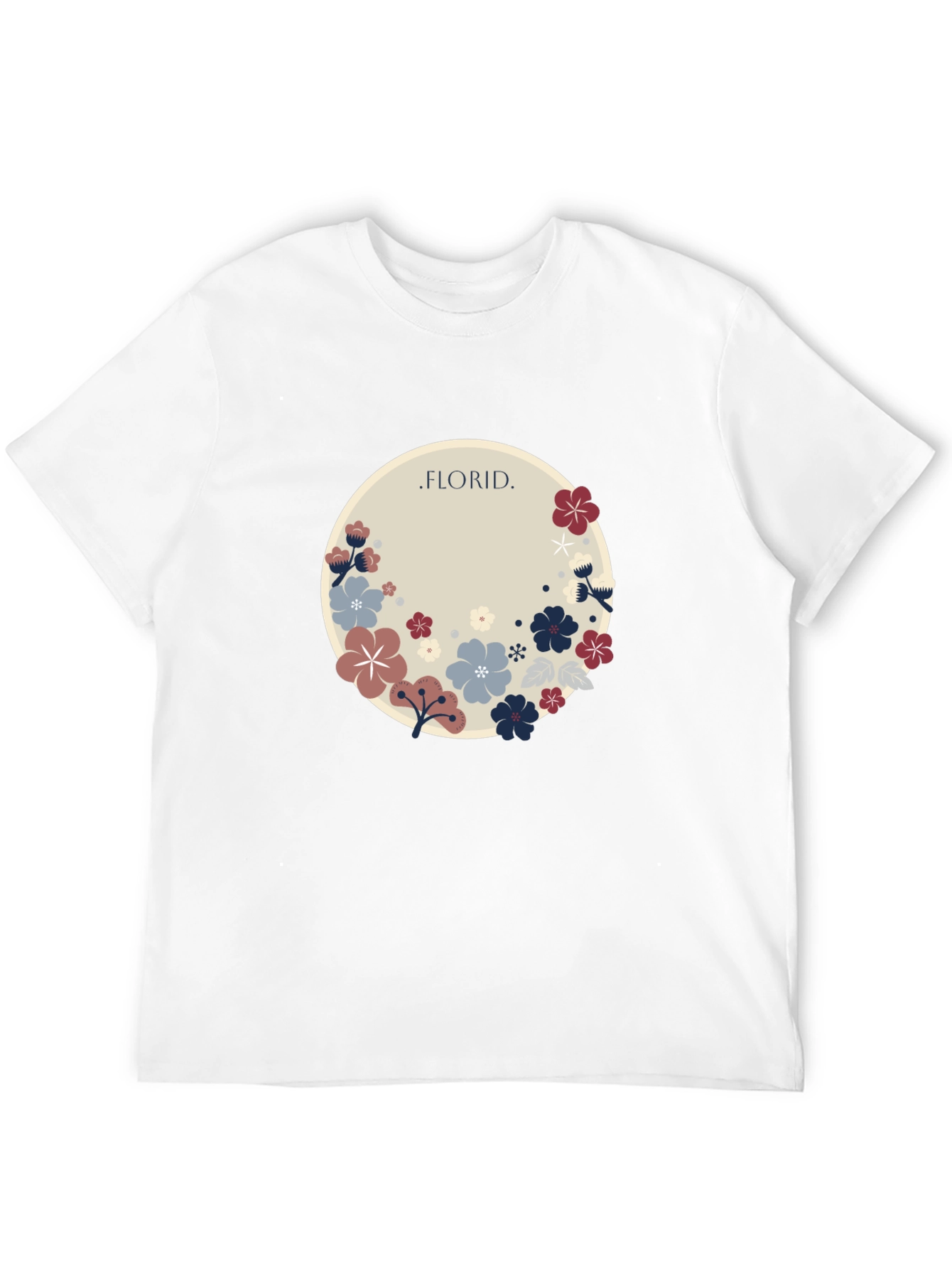 Floral Circle Graphic Tee - Stylish Casual Wear