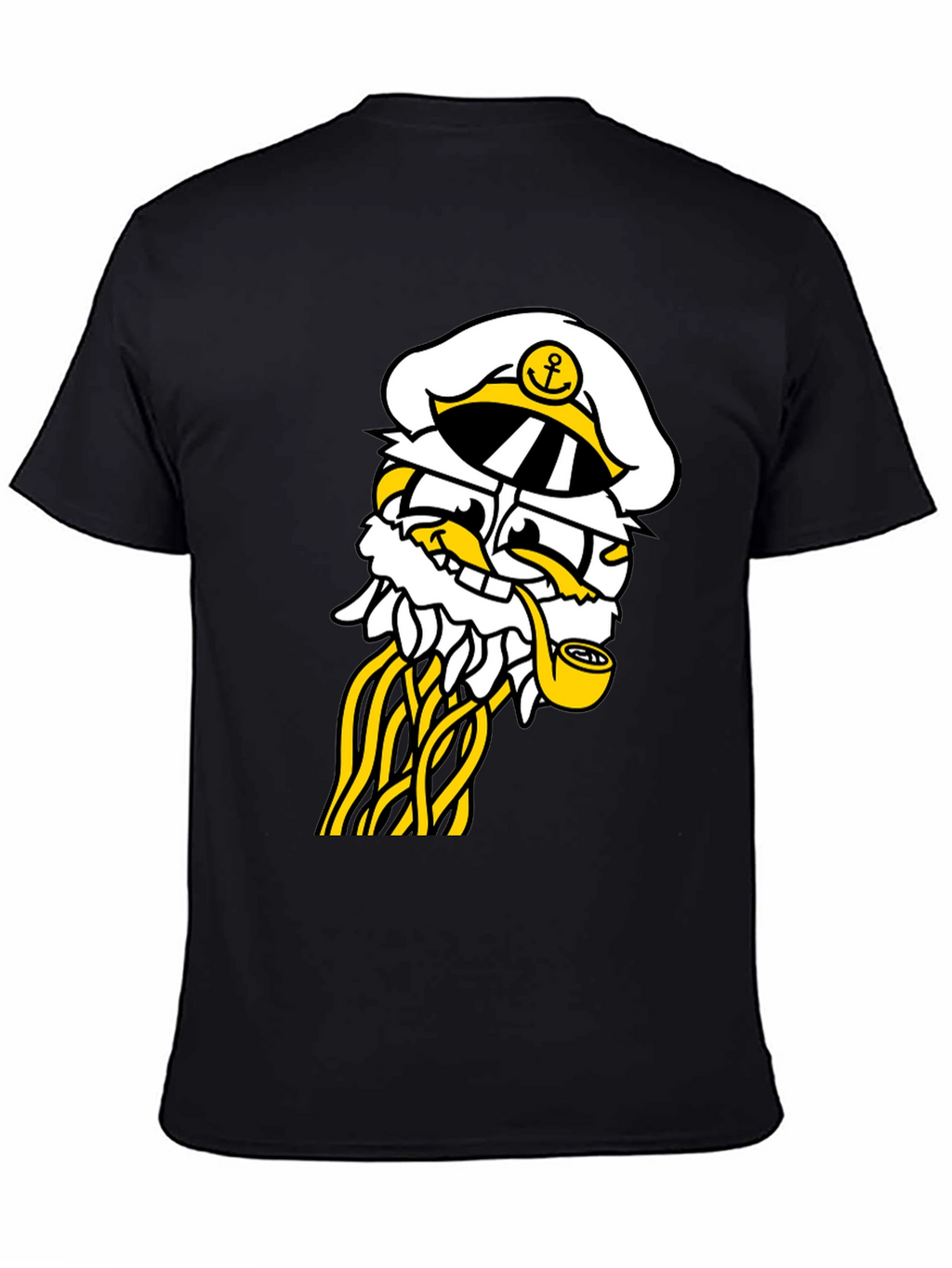 Captain Cartoon T-Shirt - Black Cotton Blend