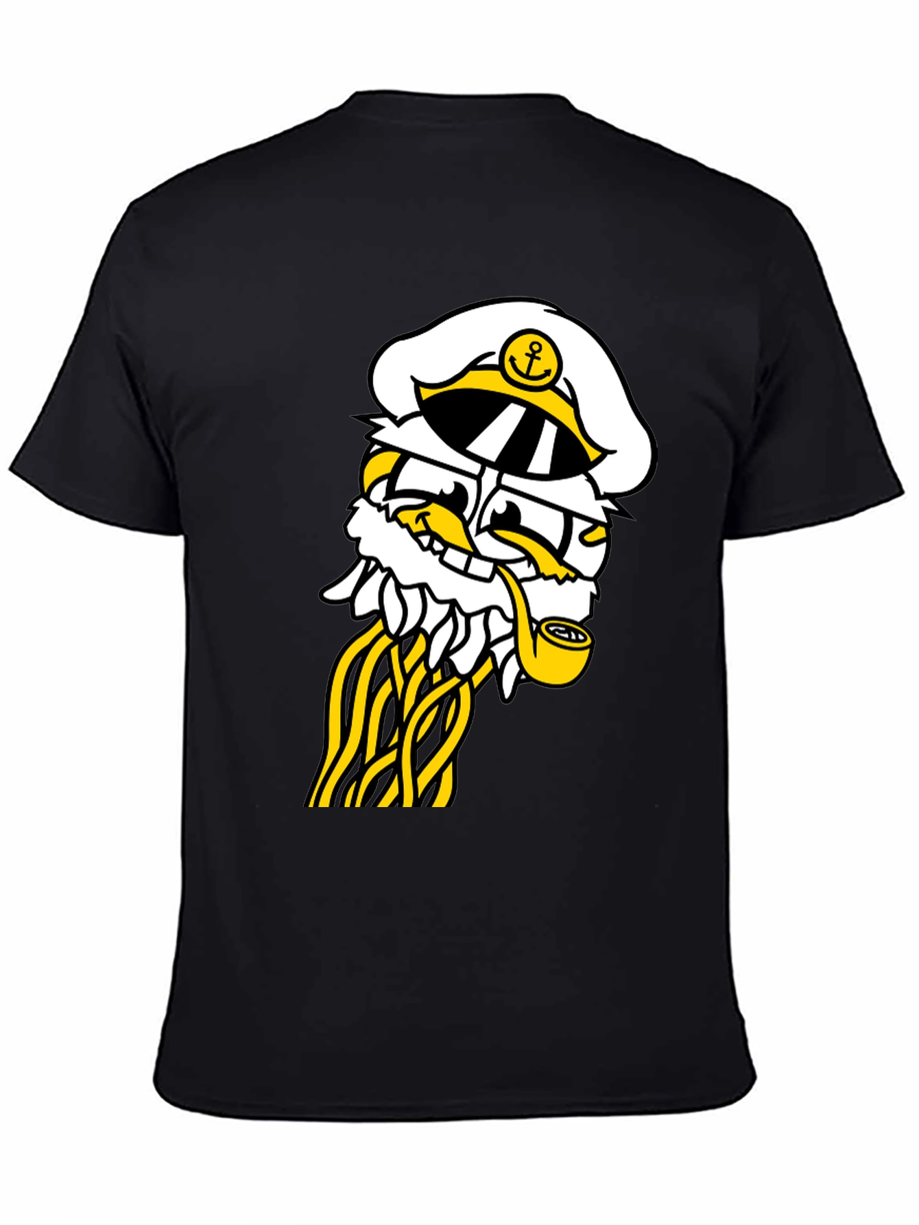 Captain Cartoon T-Shirt - Black Cotton Blend