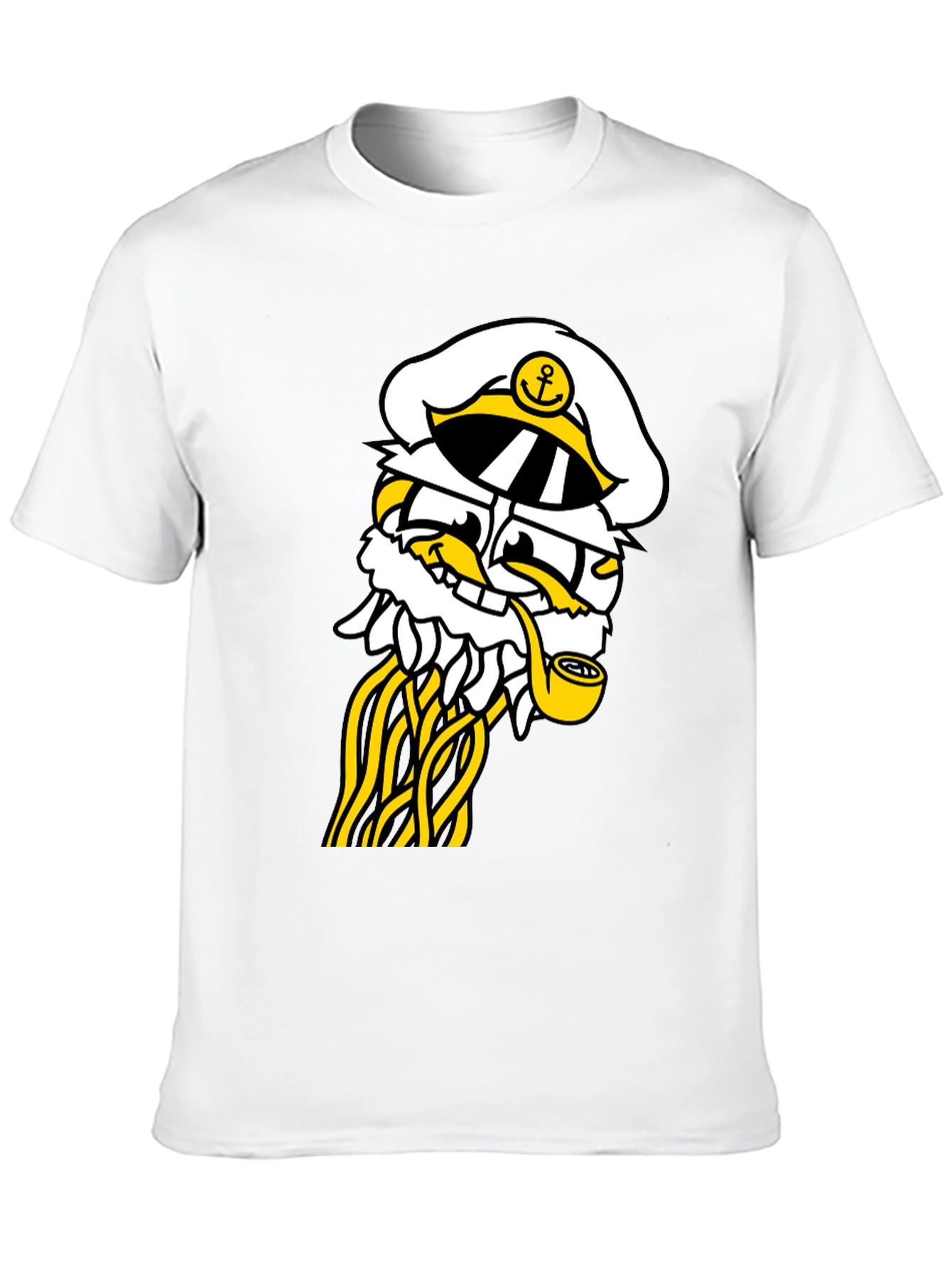 Captain Cartoon T-Shirt - Black Cotton Blend