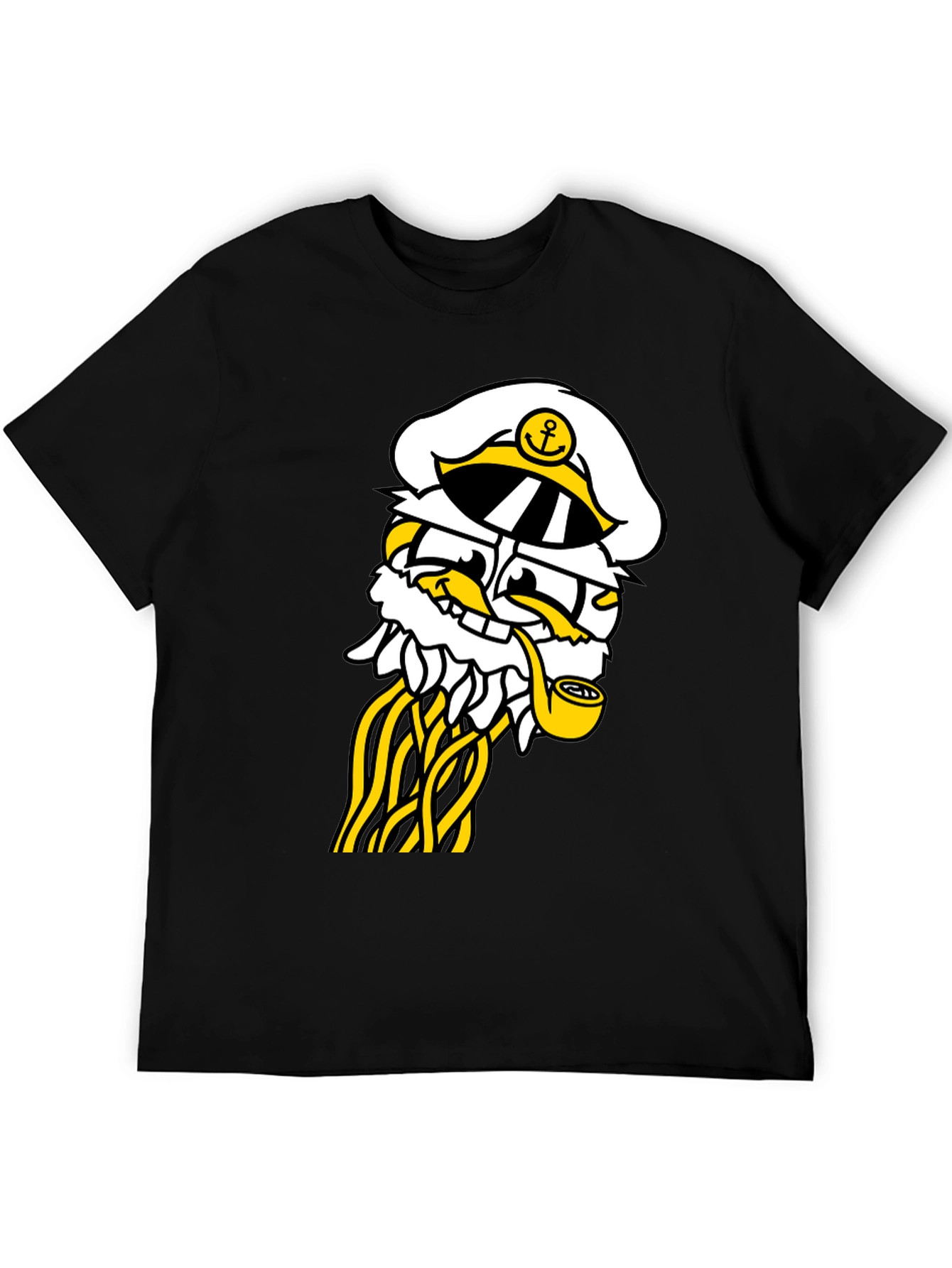 Captain Cartoon T-Shirt - Black Cotton Blend