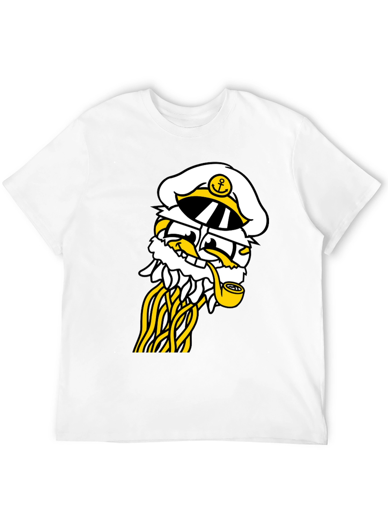 Captain Cartoon T-Shirt - Black Cotton Blend