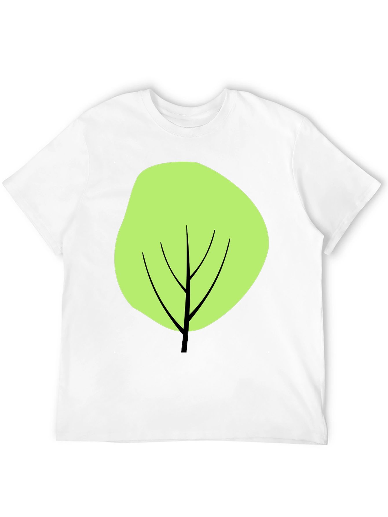 Modern Tree Graphic Tee - Casual Black T-Shirt