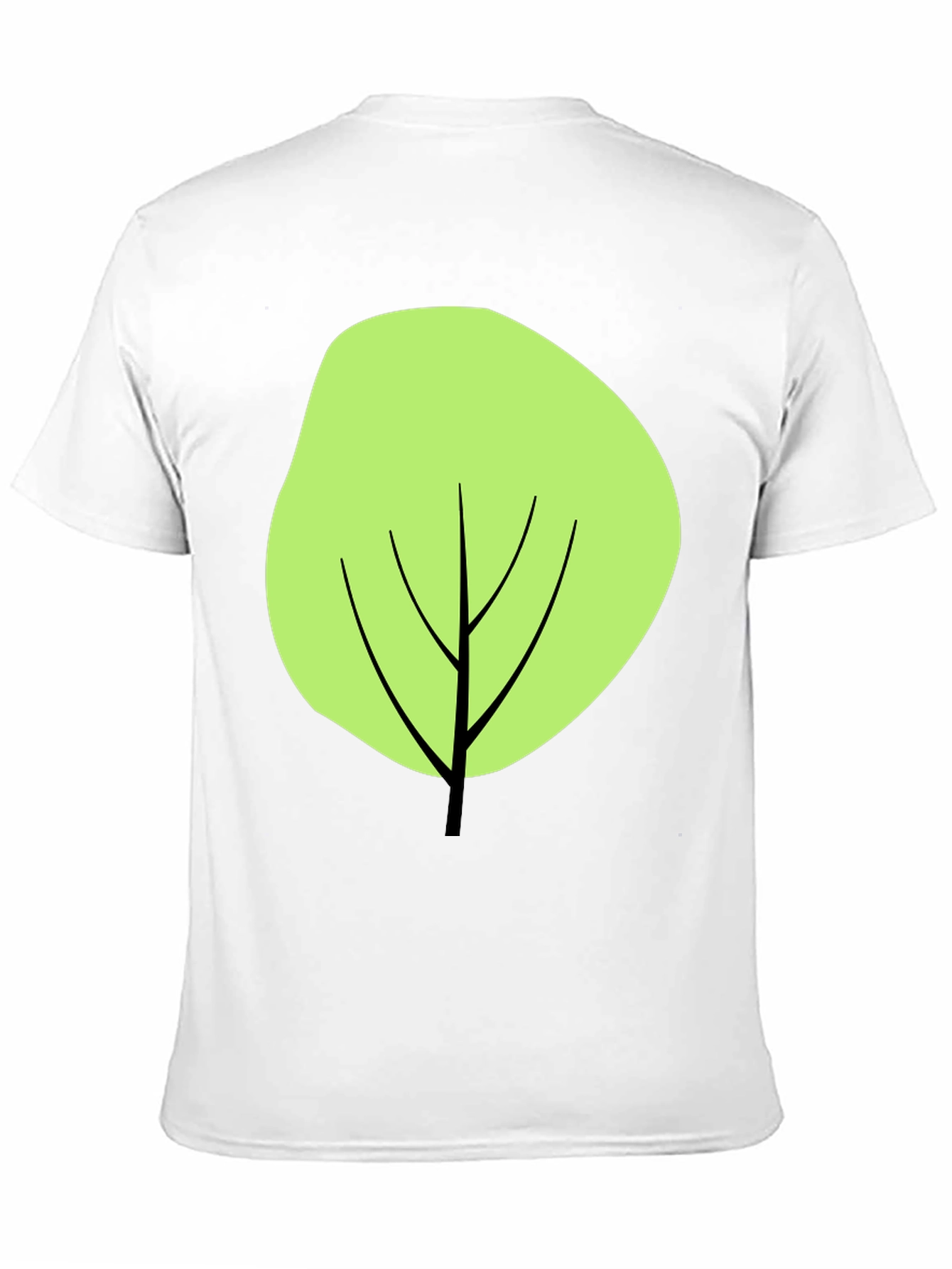 Modern Tree Graphic Tee - Casual Black T-Shirt