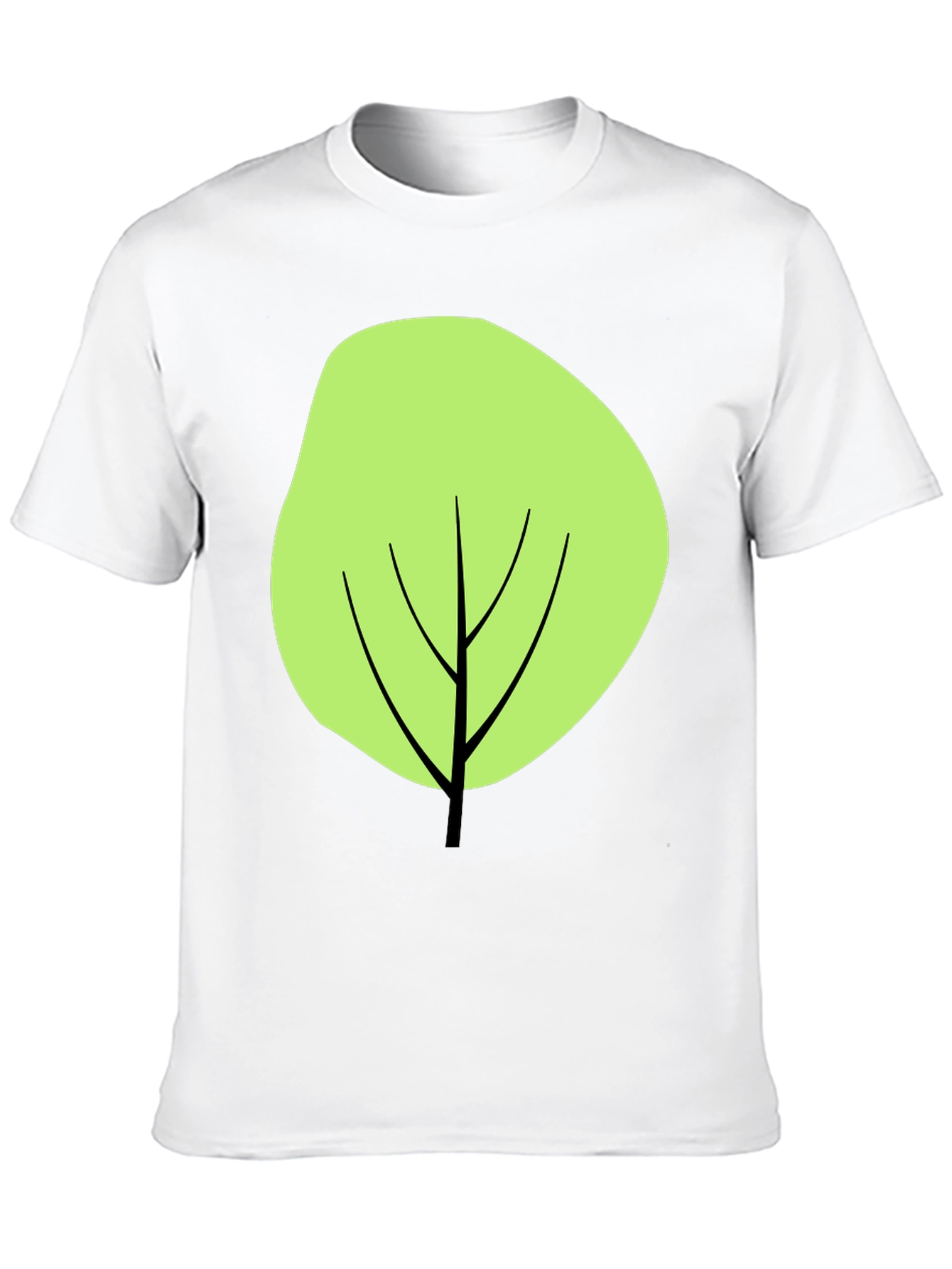 Modern Tree Graphic Tee - Casual Black T-Shirt