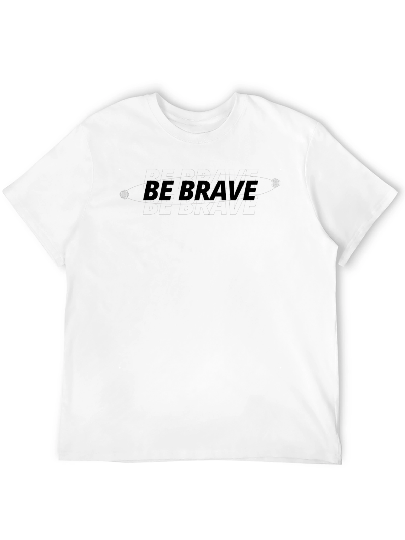 Be Brave Black Graphic Tee - Stylish Comfort Fit