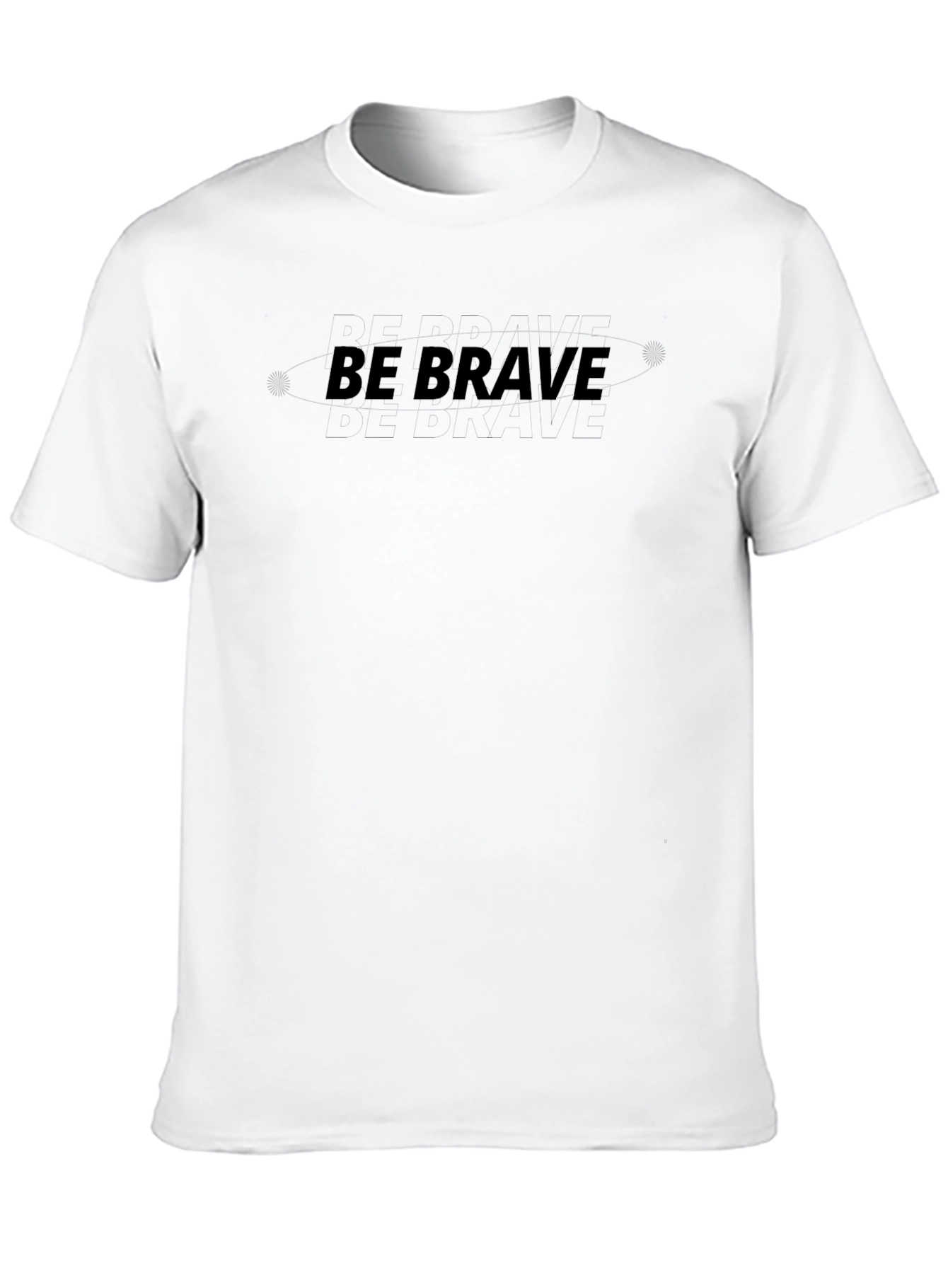 Be Brave Black Graphic Tee - Stylish Comfort Fit