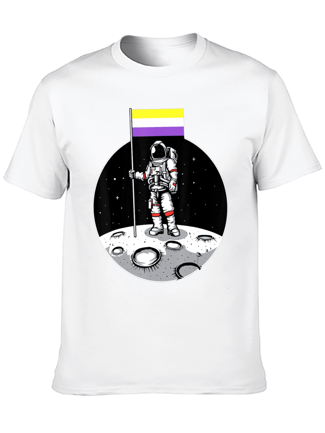 Astronaut Nonbinary Pride Flag T-Shirt