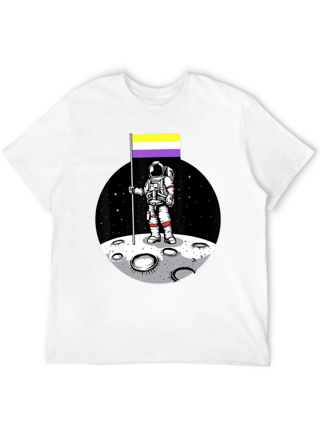 Astronaut Nonbinary Pride Flag T-Shirt