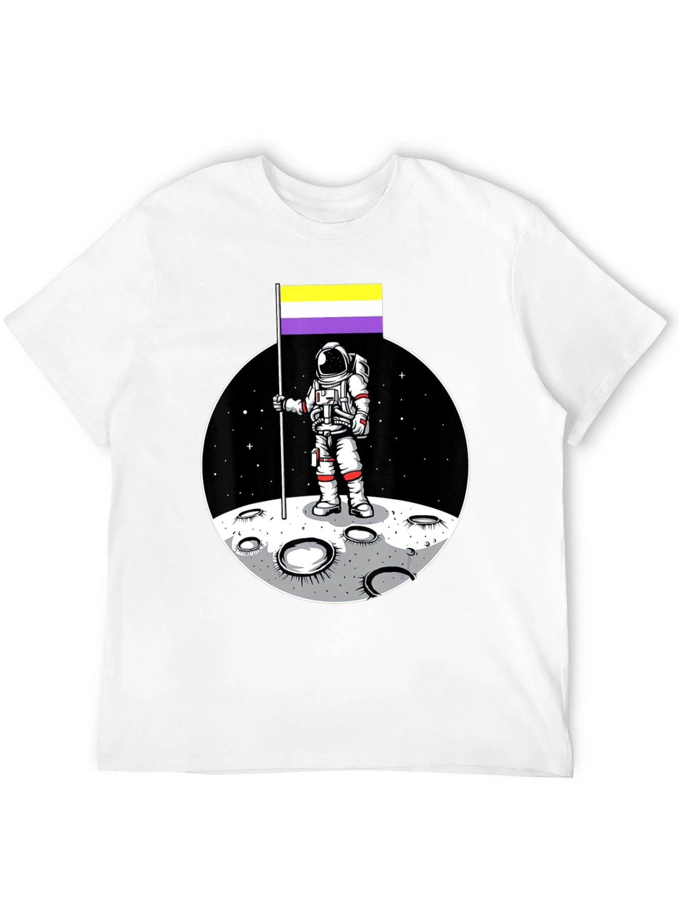 Astronaut Nonbinary Pride Flag T-Shirt