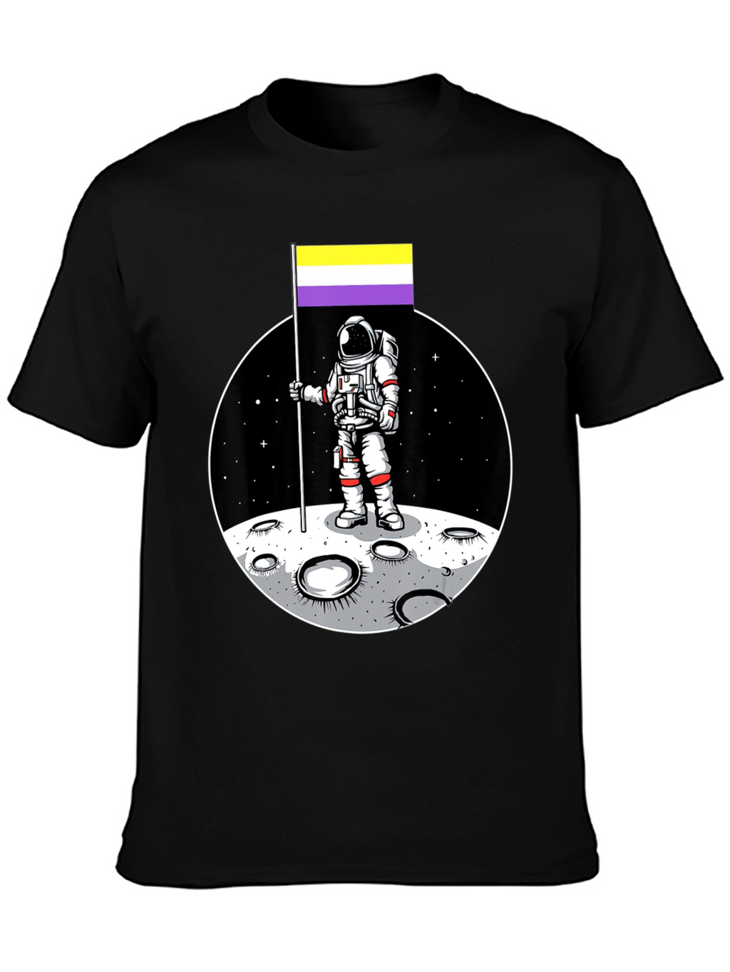 Astronaut Nonbinary Pride Flag T-Shirt