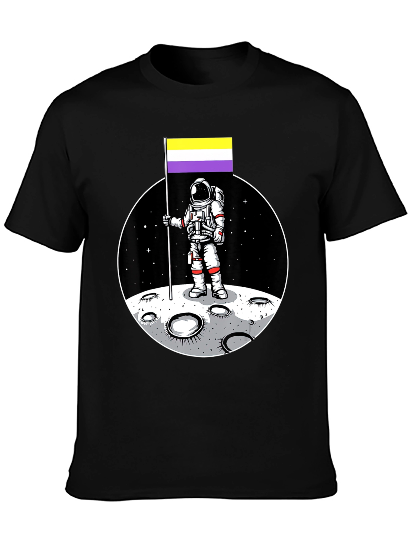 Astronaut Nonbinary Pride Flag T-Shirt