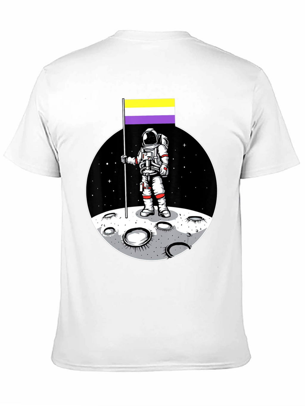 Astronaut Nonbinary Pride Flag T-Shirt