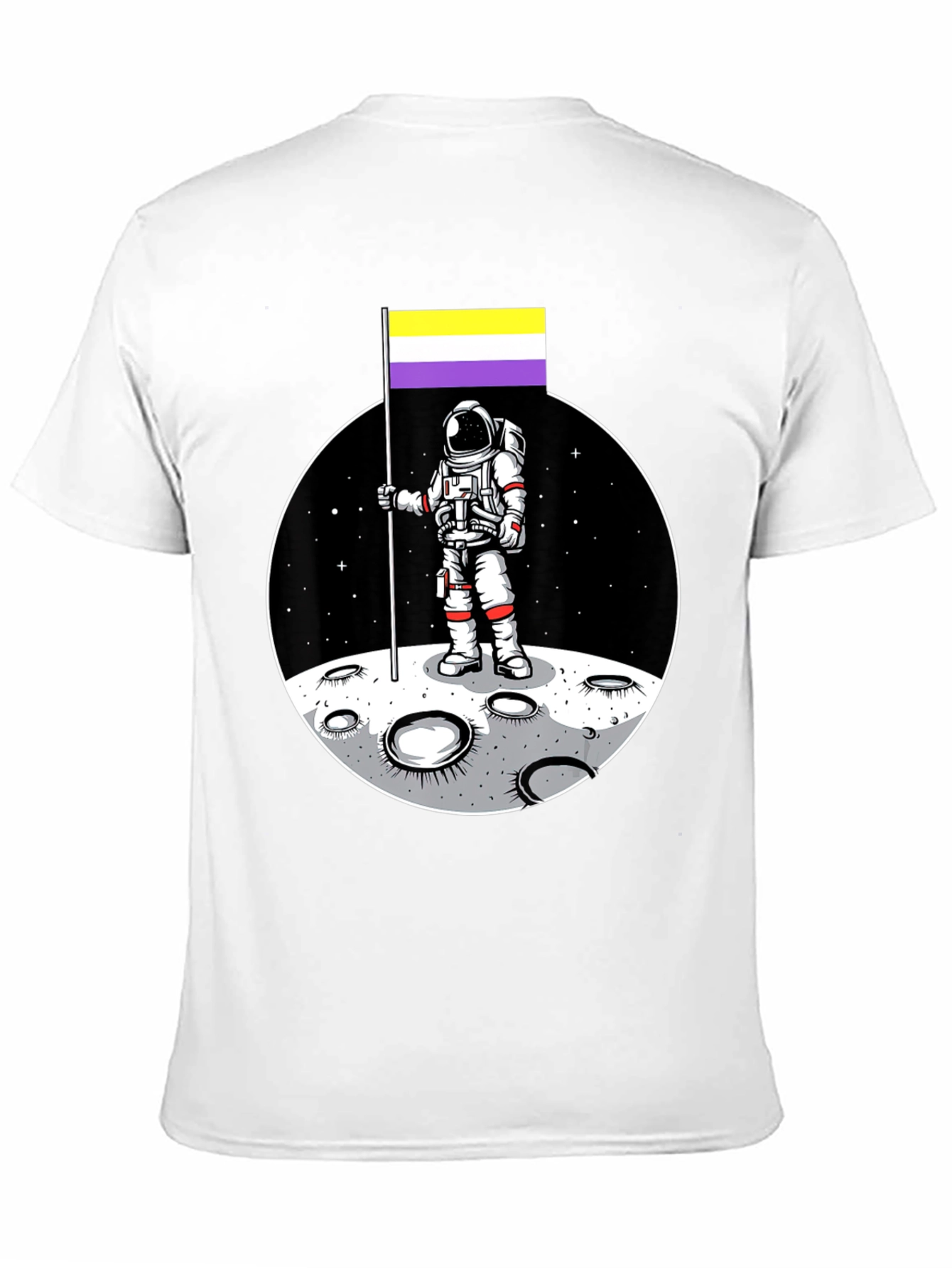 Astronaut Nonbinary Pride Flag T-Shirt