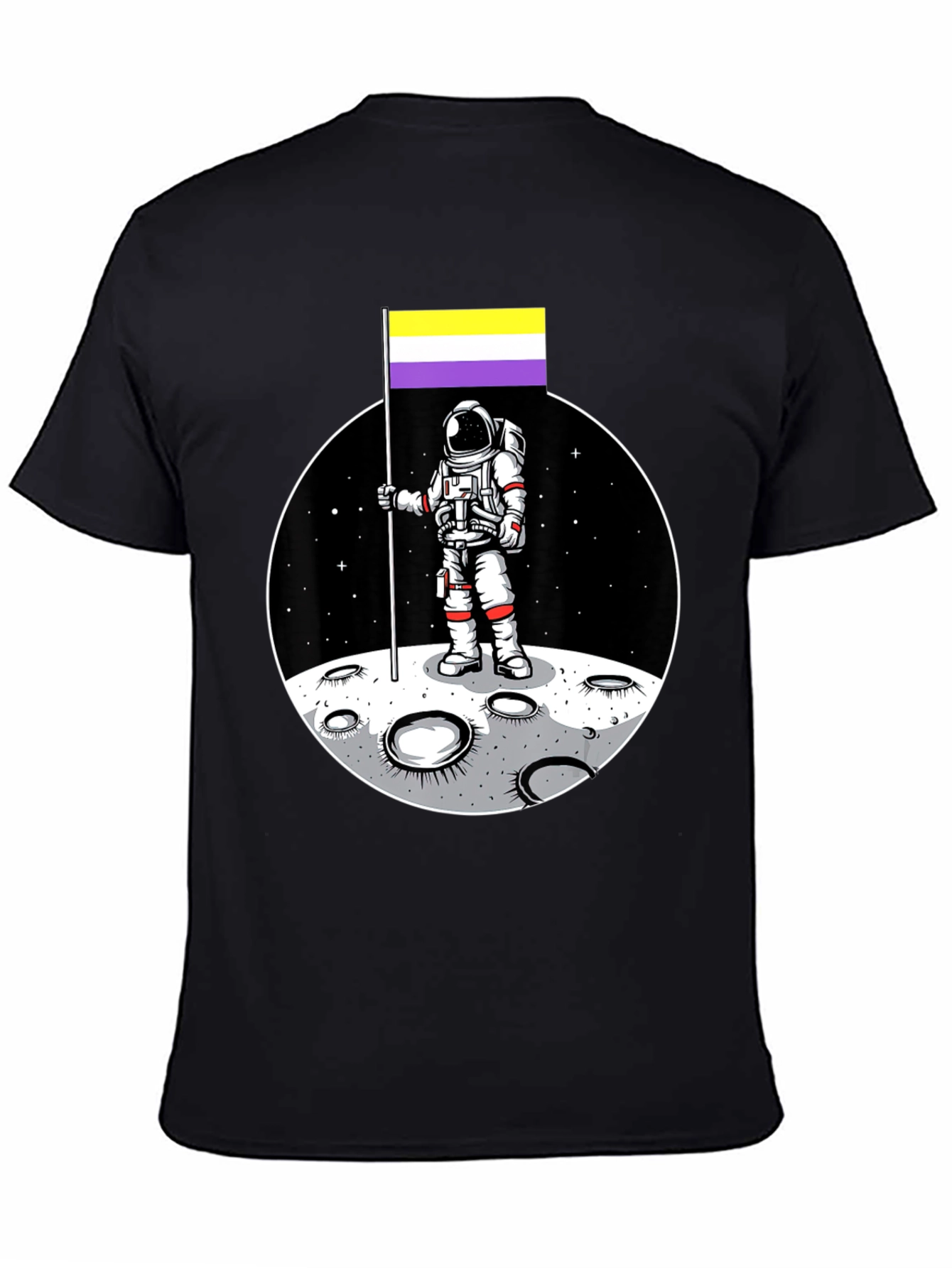 Astronaut Nonbinary Pride Flag T-Shirt