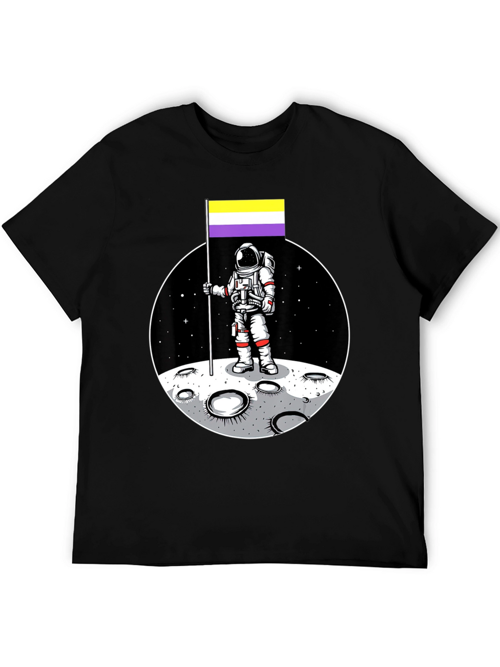 Astronaut Nonbinary Pride Flag T-Shirt