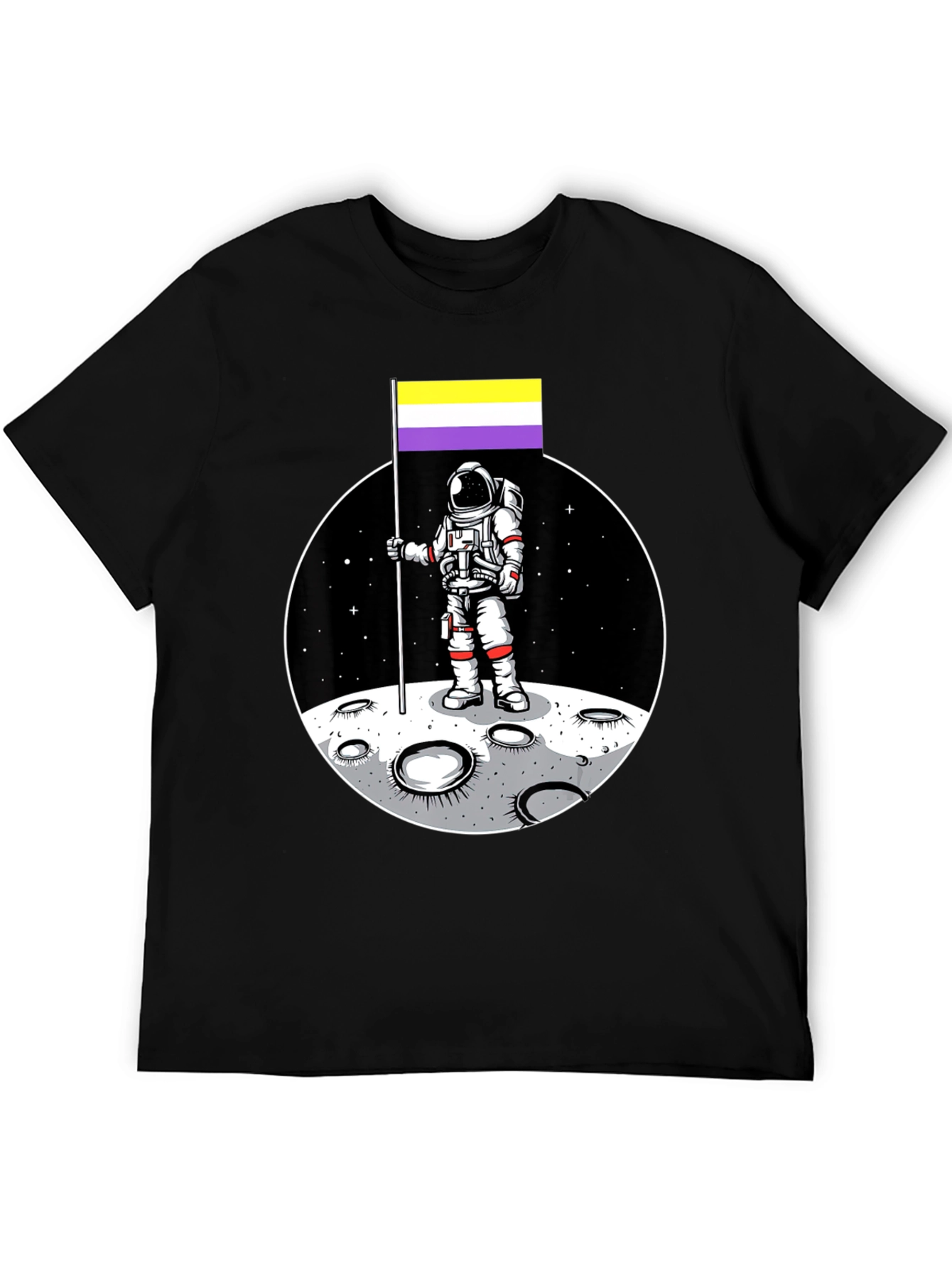 Astronaut Nonbinary Pride Flag T-Shirt