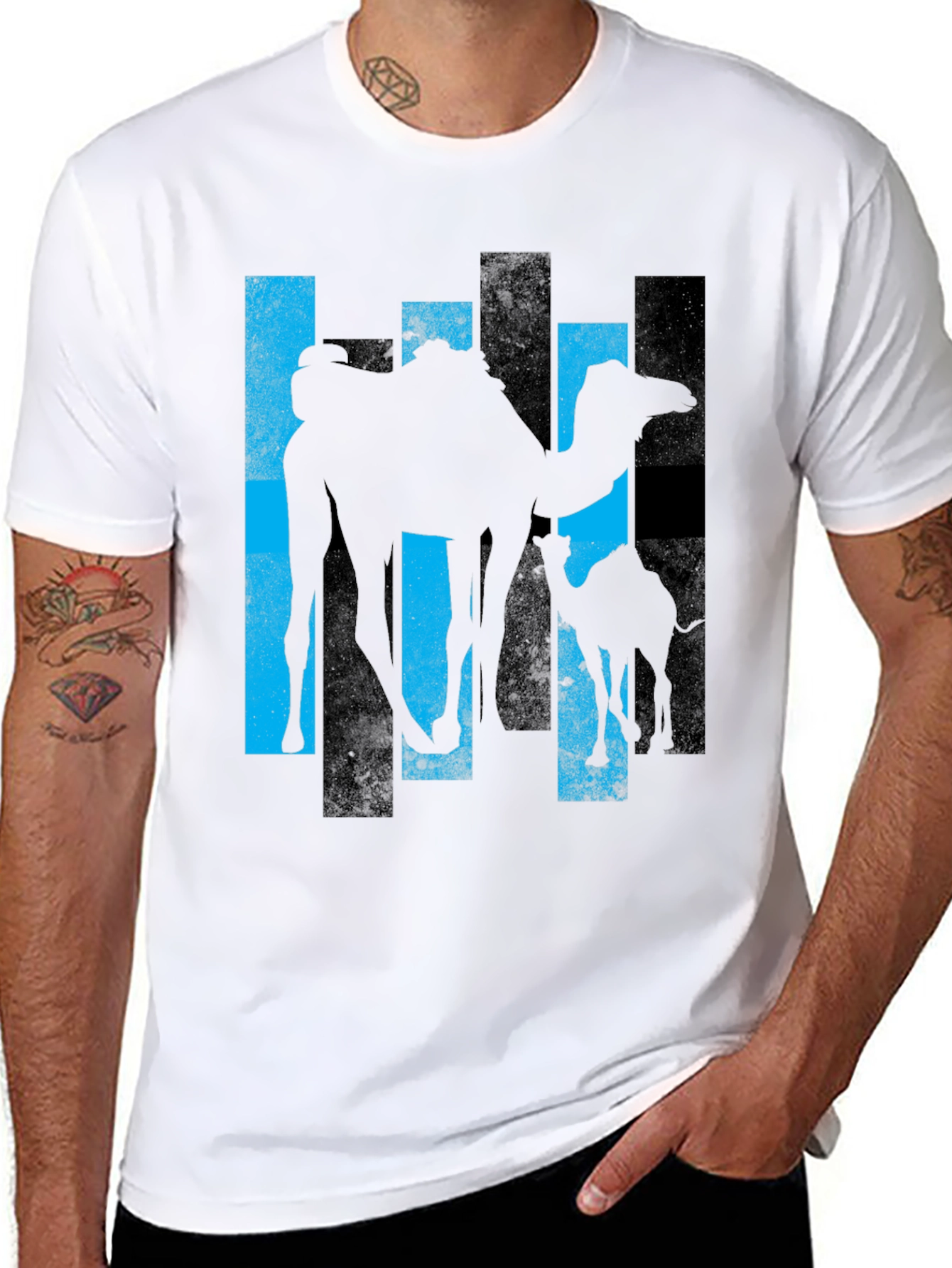 Camel Silhouette Graphic Tee - Mens Black T-Shirt
