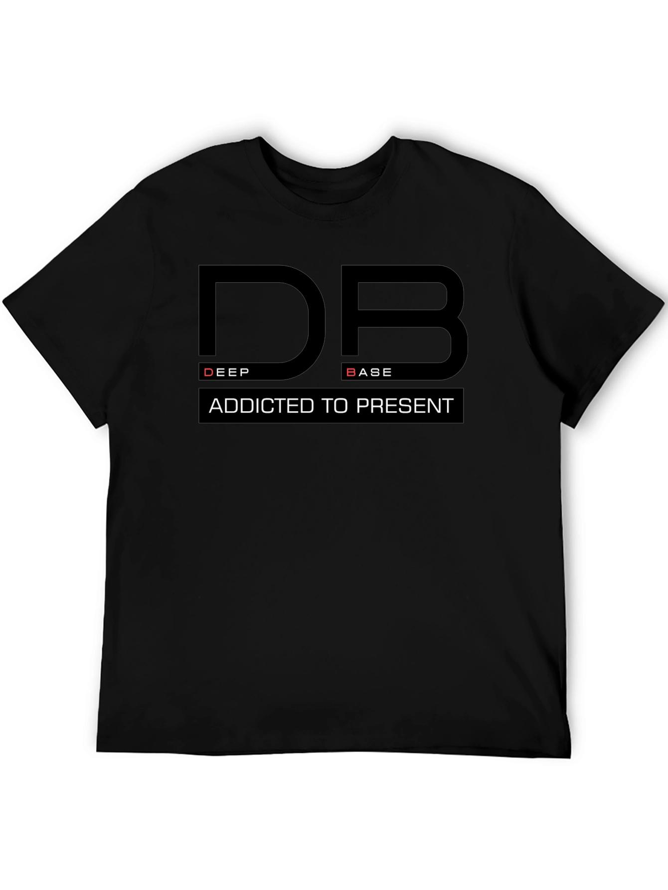 Deep Base Addicted to Present Black T-Shirt