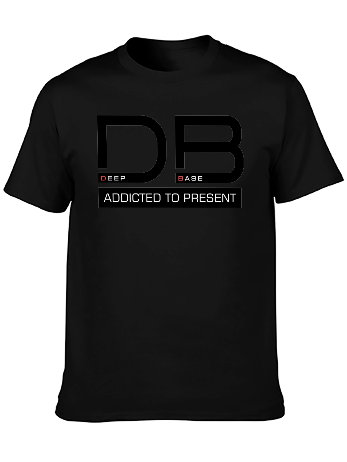 Deep Base Addicted to Present Black T-Shirt