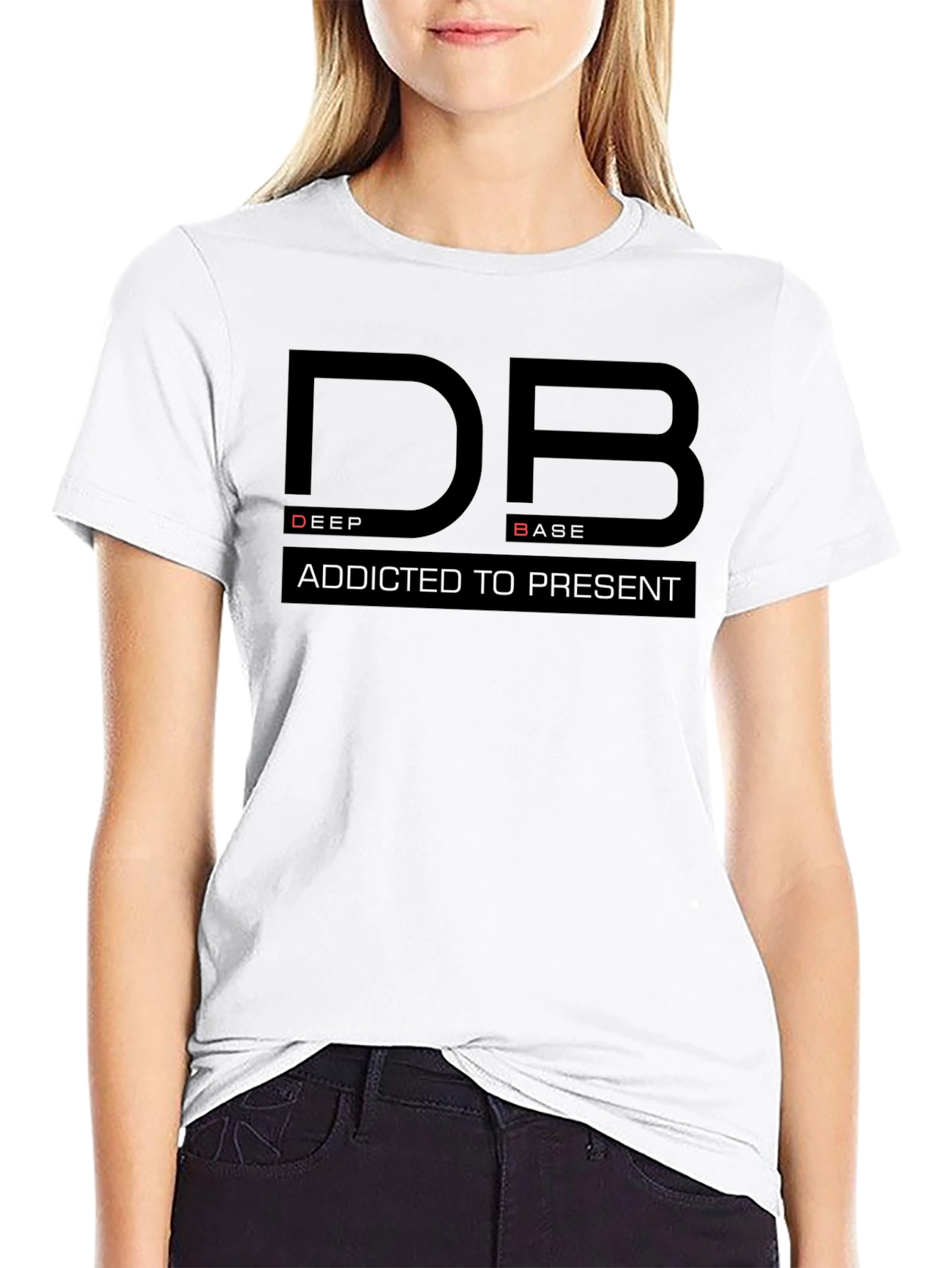 Deep Base Addicted to Present Black T-Shirt