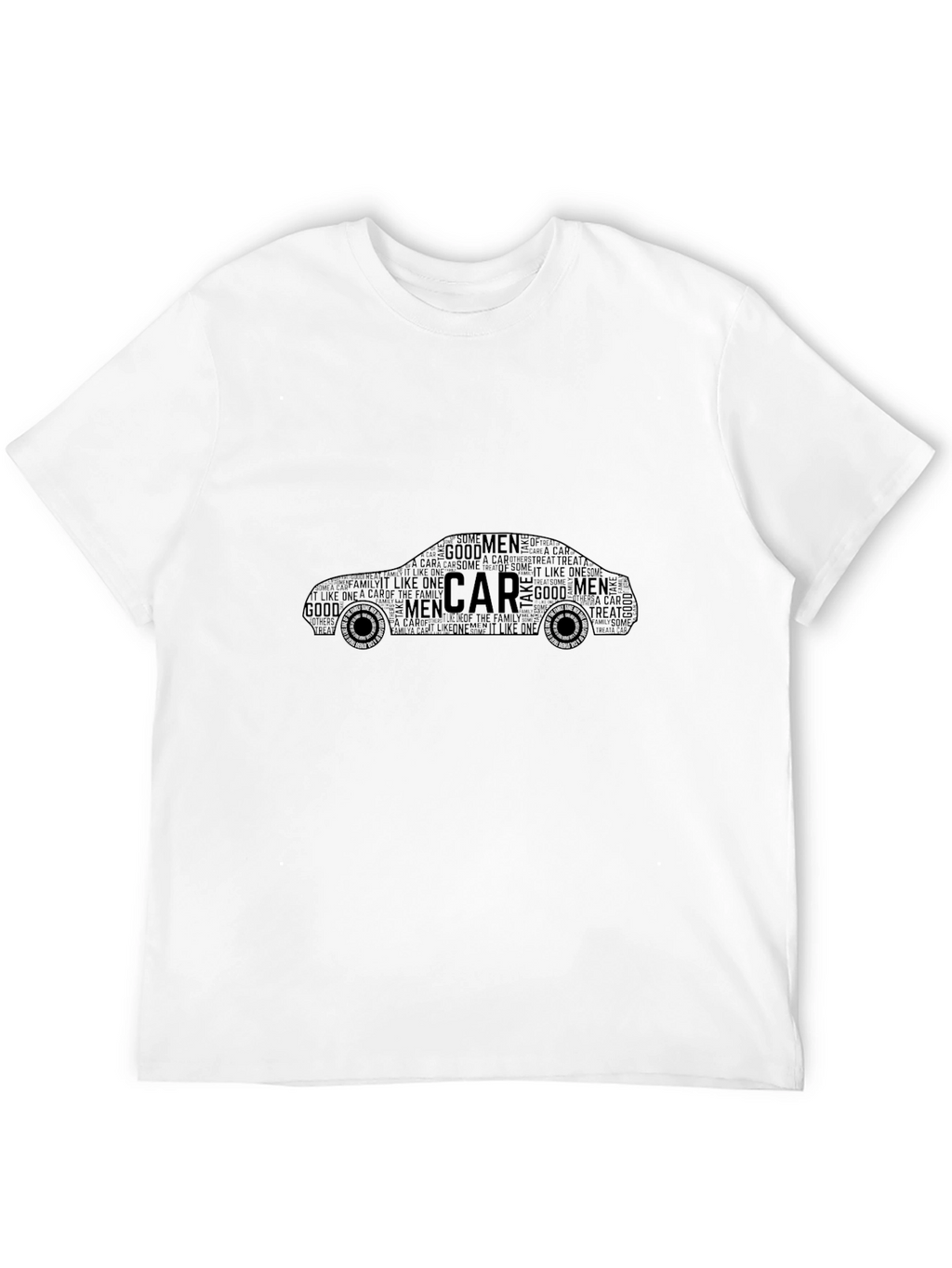 Car Enthusiast Word Art Black T-Shirt