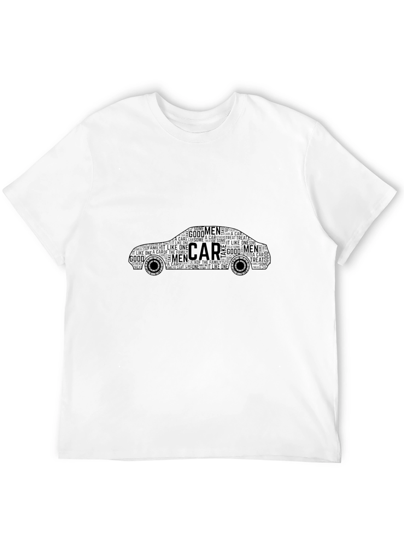 Car Enthusiast Word Art Black T-Shirt