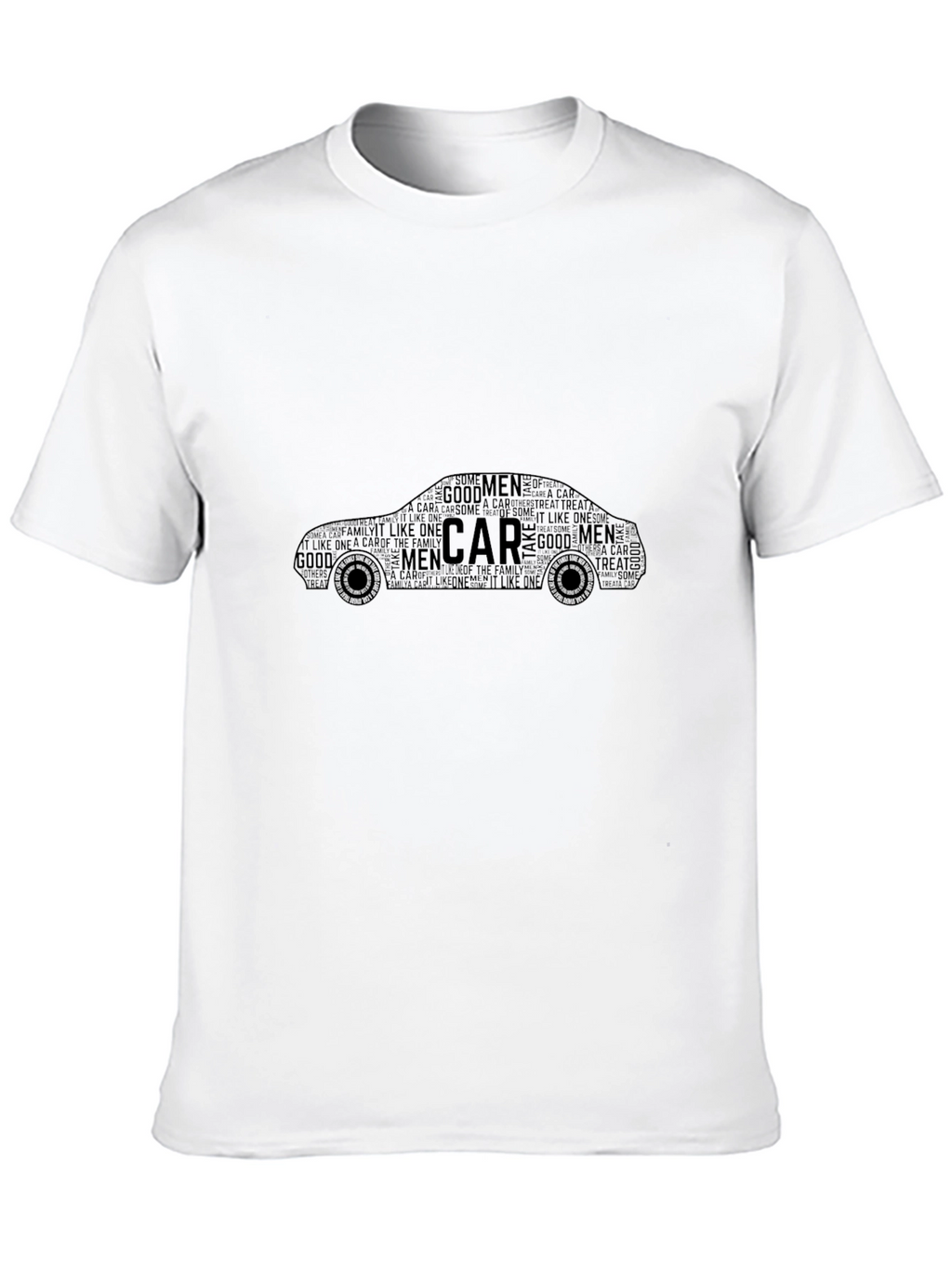 Car Enthusiast Word Art Black T-Shirt